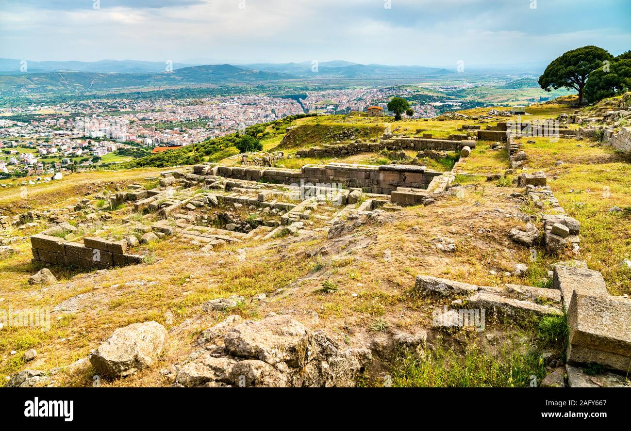 Ruines de la ville antique de Pergame en Turquie Banque D'Images