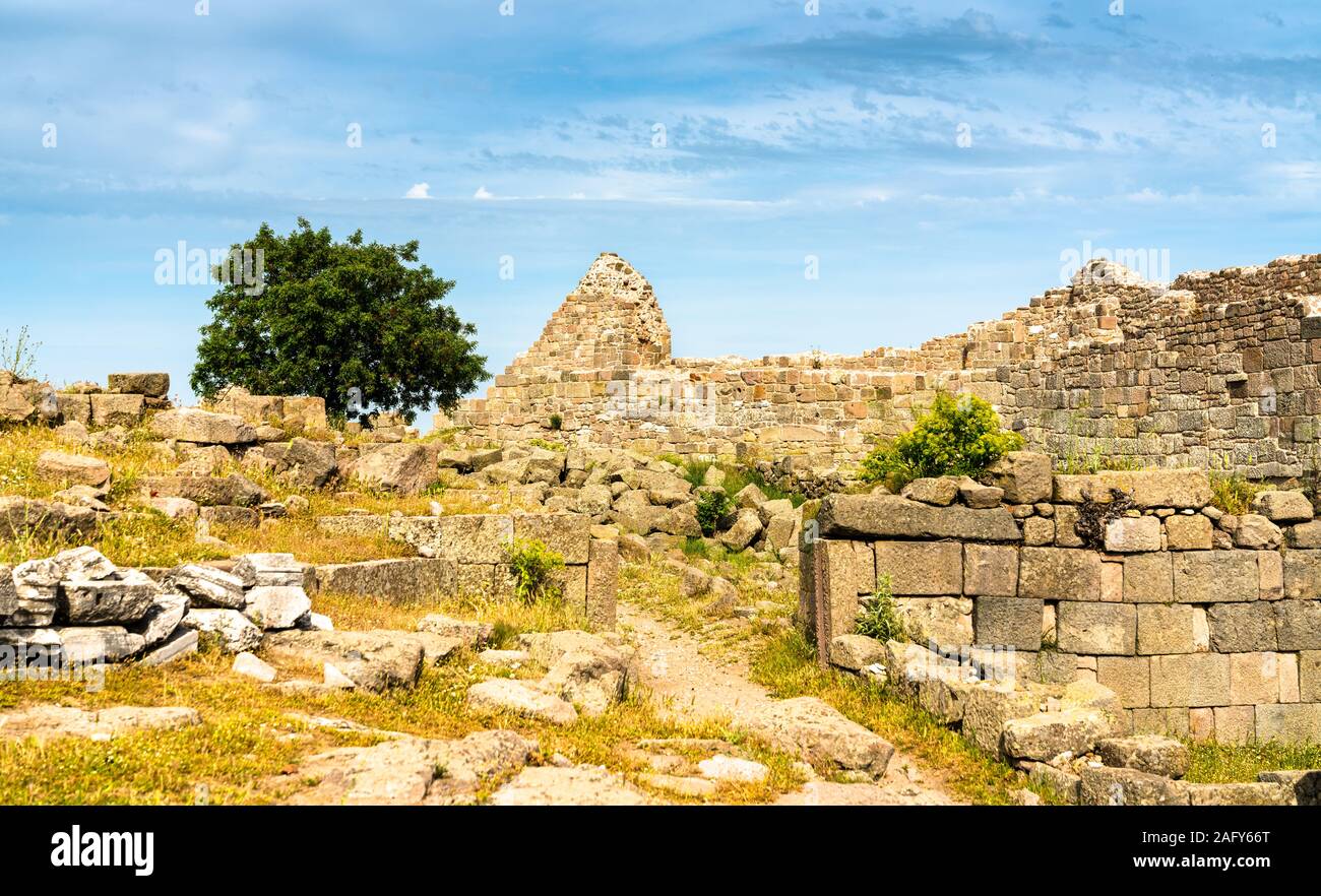 Ruines de la ville antique de Pergame en Turquie Banque D'Images