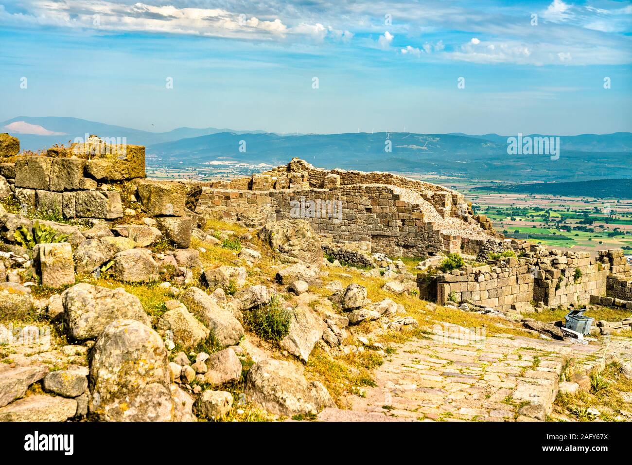 Ruines de la ville antique de Pergame en Turquie Banque D'Images
