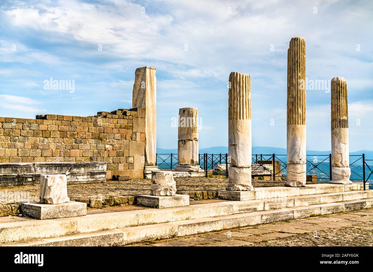 Ruines de la ville antique de Pergame en Turquie Banque D'Images