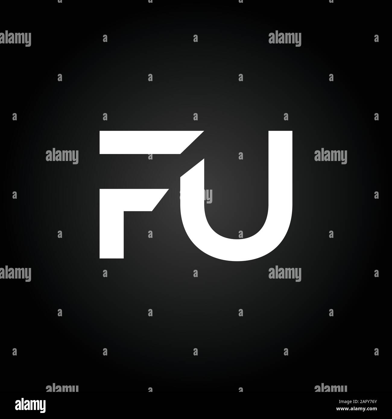 Lettre initiale FU Logo mixte. Lettre d'affaires moderne créative FU ...