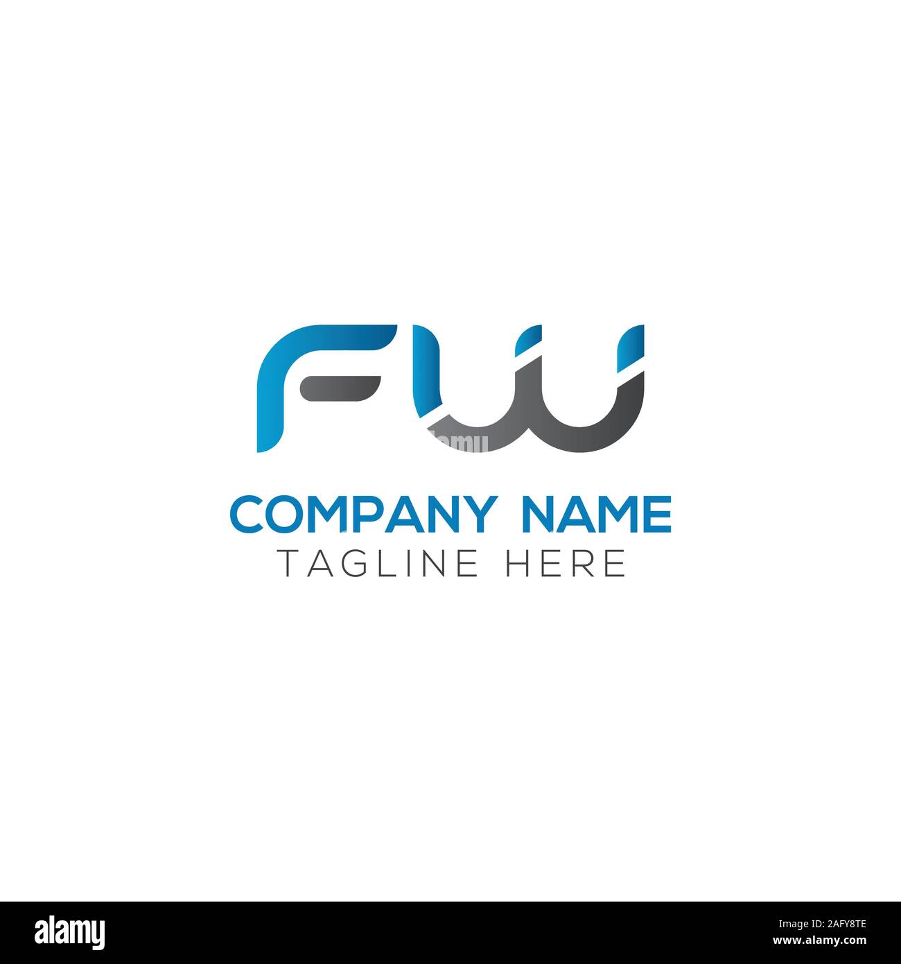 FW initiale Lettre Logo mixte. Lettre d'affaires moderne créative FW logo Vector Modèle. FW Logo Design Illustration de Vecteur