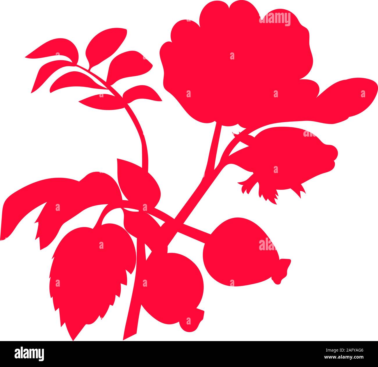 L'icône rouge berry rose musquée télévision avec l'inscription de l'illustration vectorielle coloré alimentaire eco isolated on white. Illustration de Vecteur