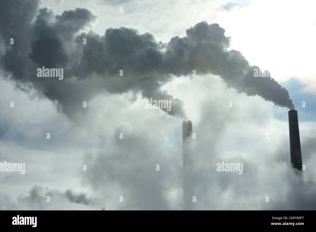 La pollution de l'usine de traitement Banque D'Images