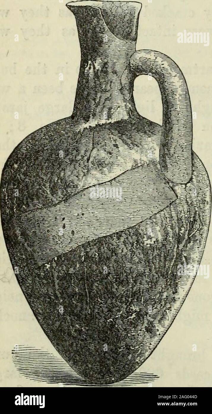 . Ilios : la ville et le pays des Troyens : les résultats des recherches et découvertes sur le site de Troie et tout au long de la Troade dans les années 1871-1872-73-78-79, y compris une autobiographie de l'auteur. , Ou à l'allégement bandsin de 2 à 2 in. vaste, ornée de poisson incisé-spine decora-tions, des motifs géométriques, ou de simples cercles impressionné. Thecoarse mais très excellent de l'argile, qui a été utilisé pour la fabrication de ces pots, est parfaitement mélangé avec quartz broyé, andmica silicious, pierre, de ce dernier l'or ou argentés comme whereverone glitter sparkles ressemble. La plupart de Banque D'Images