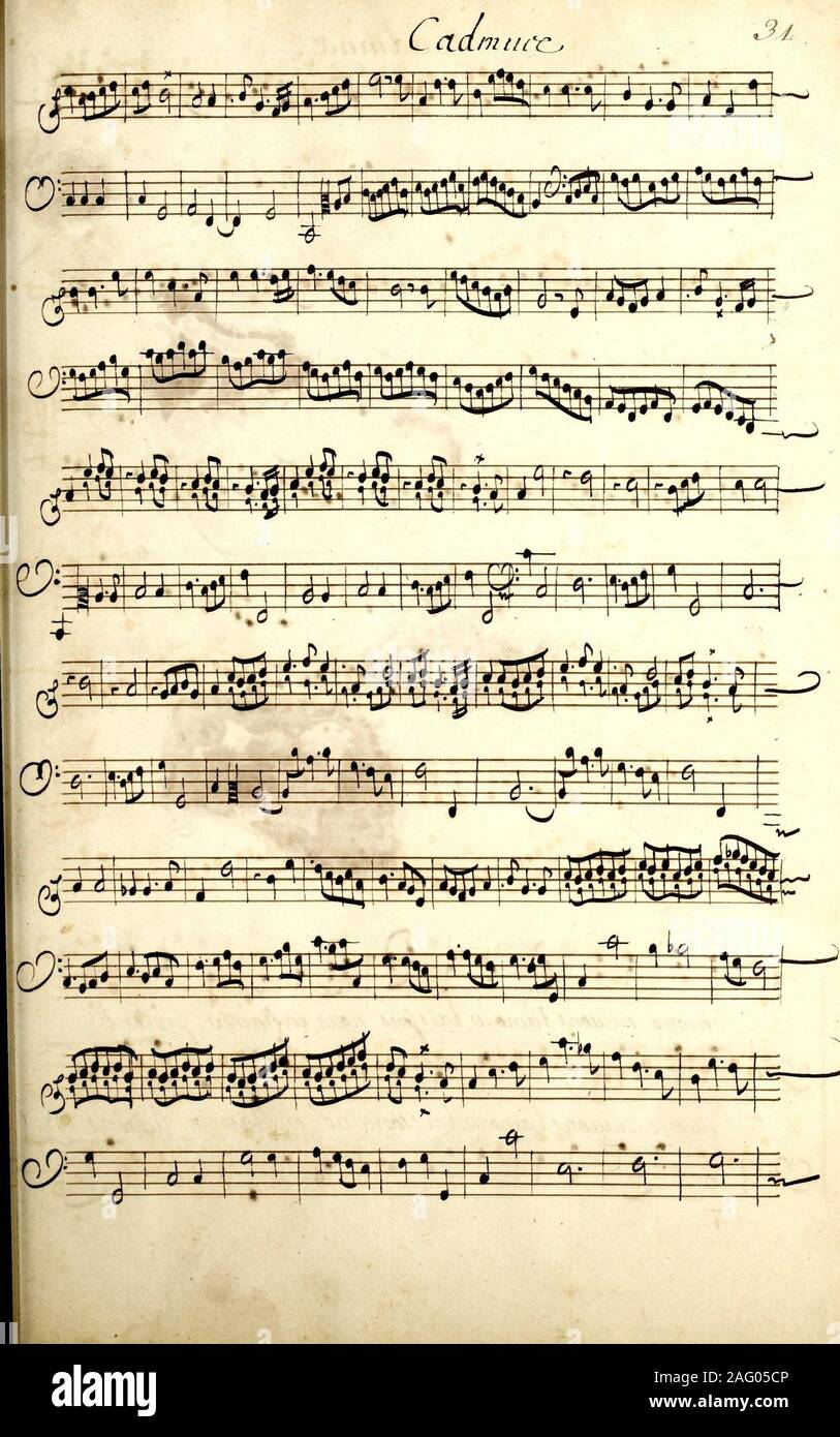 Amadis Tragedie Proserpine Cadmus 30 Cjlcl J Je 1 E M 1 1 1 J