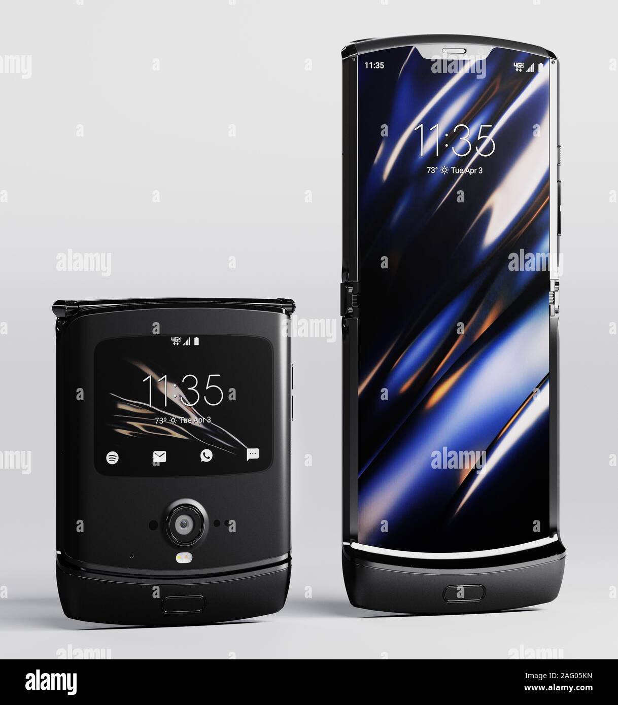 Milan, Italie - 25 novembre 2019 - smartphone Motorola Razr. rendu 3d Banque D'Images