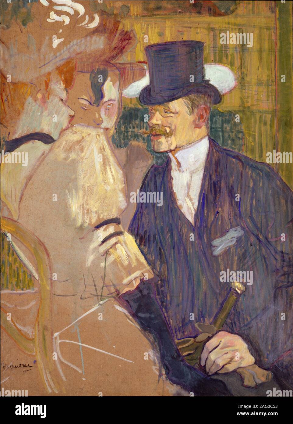 L'ANGLAIS (WILLIAM Tom Warrener, 1861-1934) au Moulin Rouge, 1892. Banque D'Images