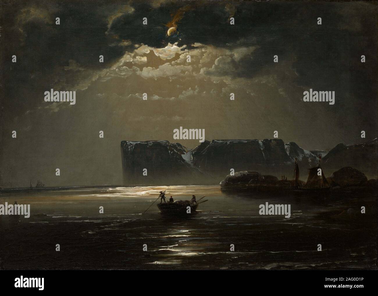 Le Cap Nord par Moonlight, 1848. Banque D'Images