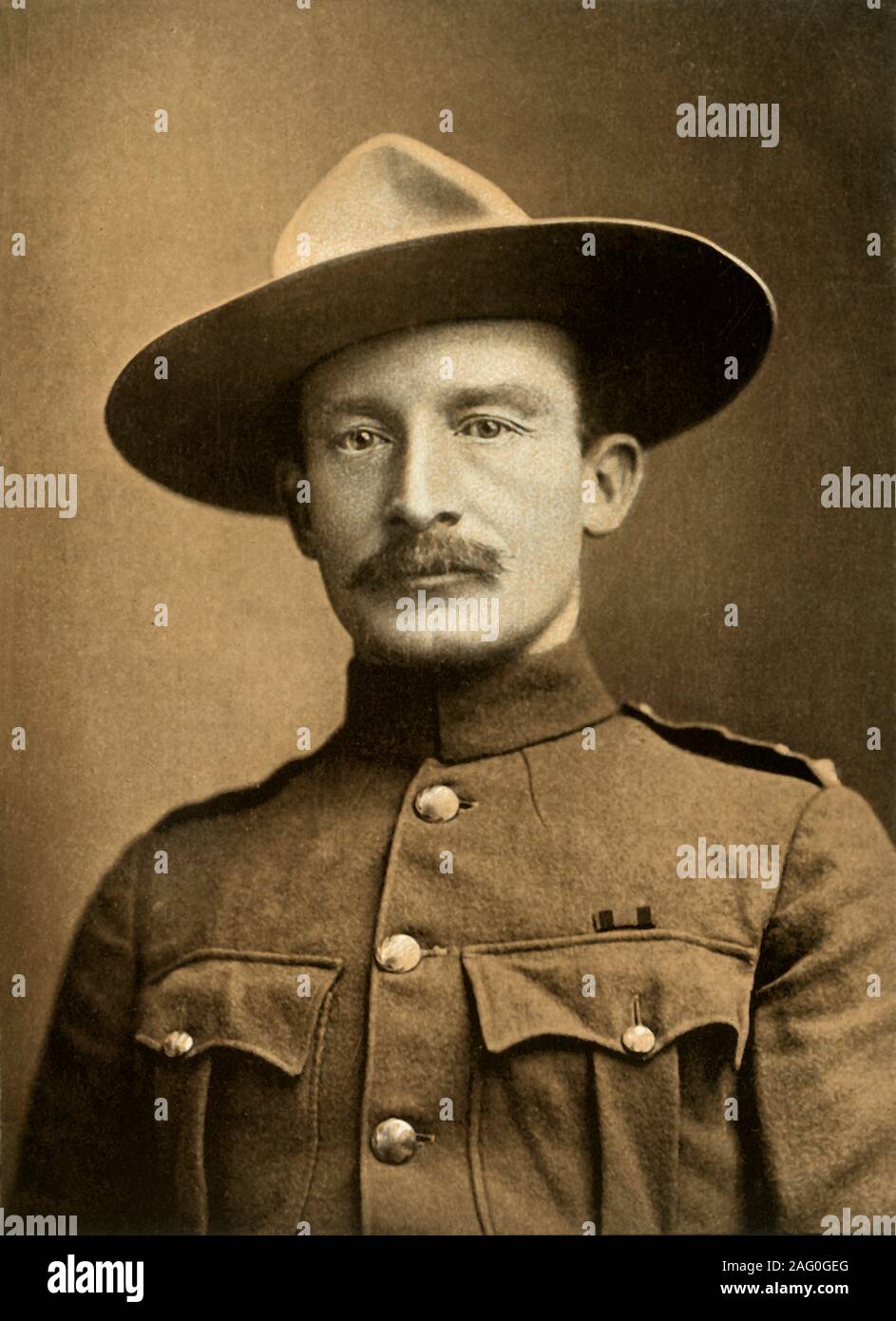 'Le Colonel Robert S. S. Baden-Powell, le défenseur de Mafeking', 1900. À partir de "l'Afrique du Sud et l' Ouest la guerre, tome II", par Louis Creswicke. [T. C. &AMP ; E. C. Jack, Édimbourg, 1900] Banque D'Images