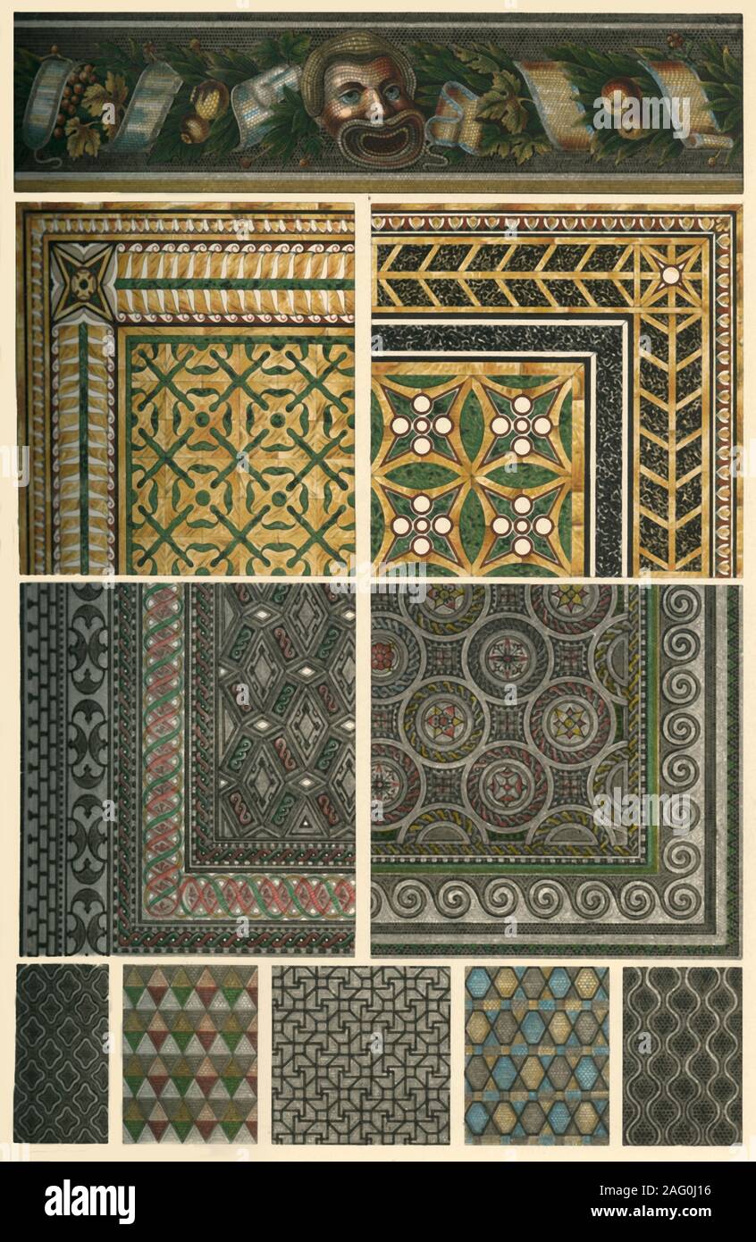 Geometrical decoration roman ancient mosaic Banque de photographies et  d'images à haute résolution - Alamy
