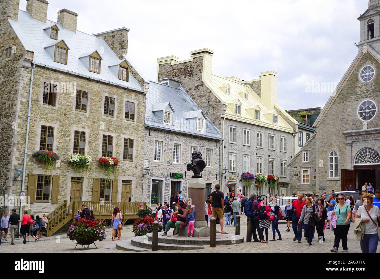Les visiteurs dans la vieille ville de Québec, Canada Banque D'Images