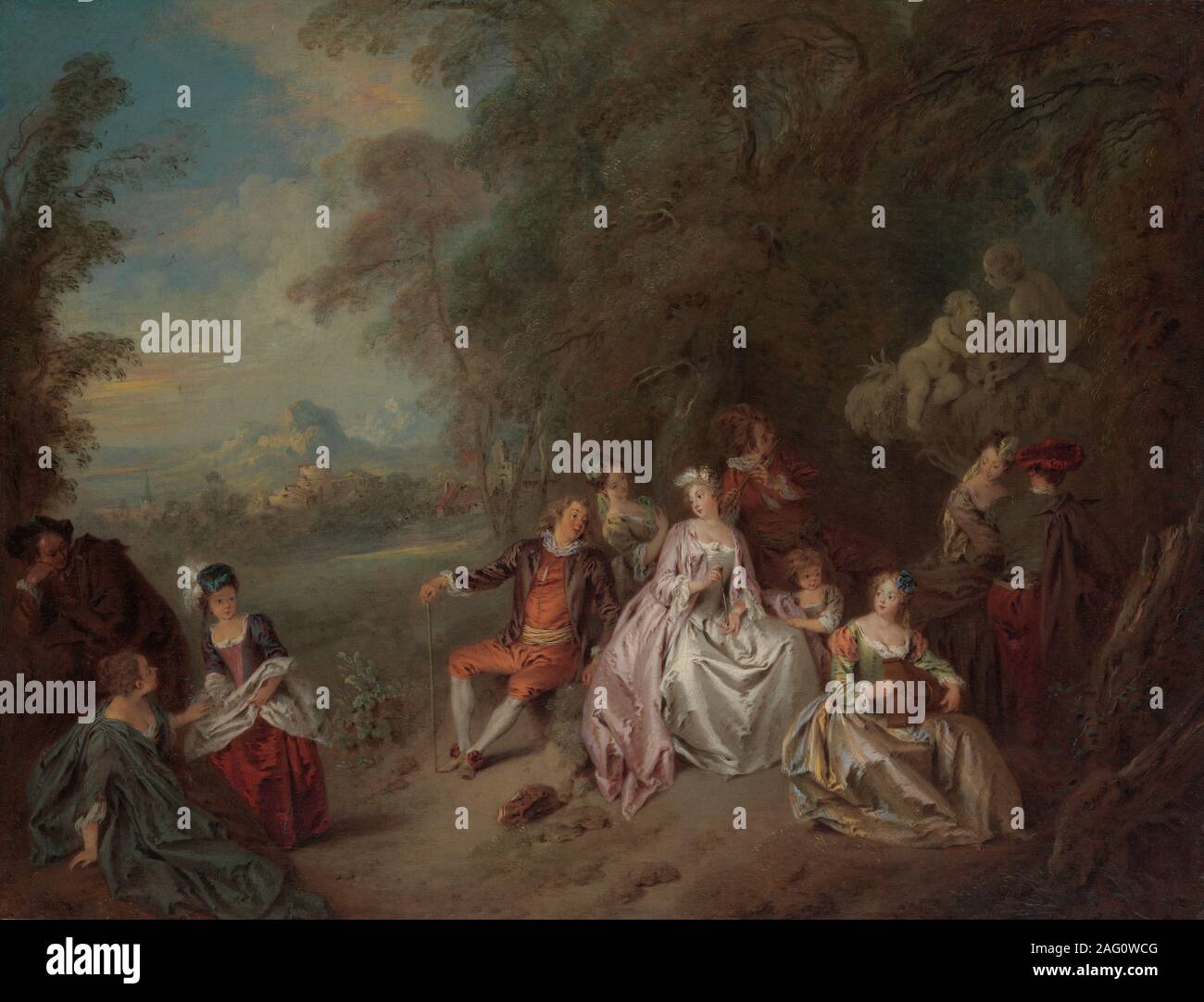 Concert Champ&# xea;tre, ca. 1734. Banque D'Images