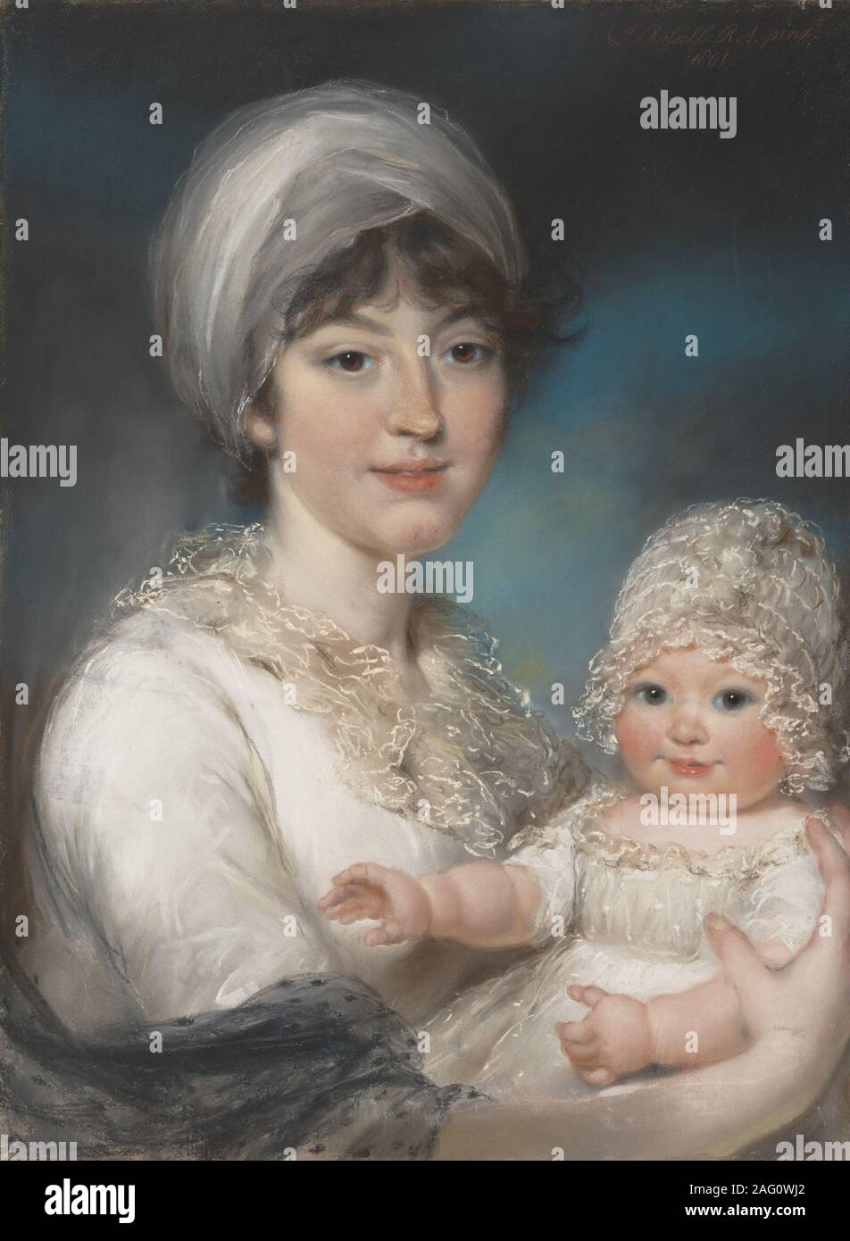 Mme Robert Shurlock (Henrietta Ann Jane Russell, 1775-1849) et sa fille Ann, 1801. Banque D'Images