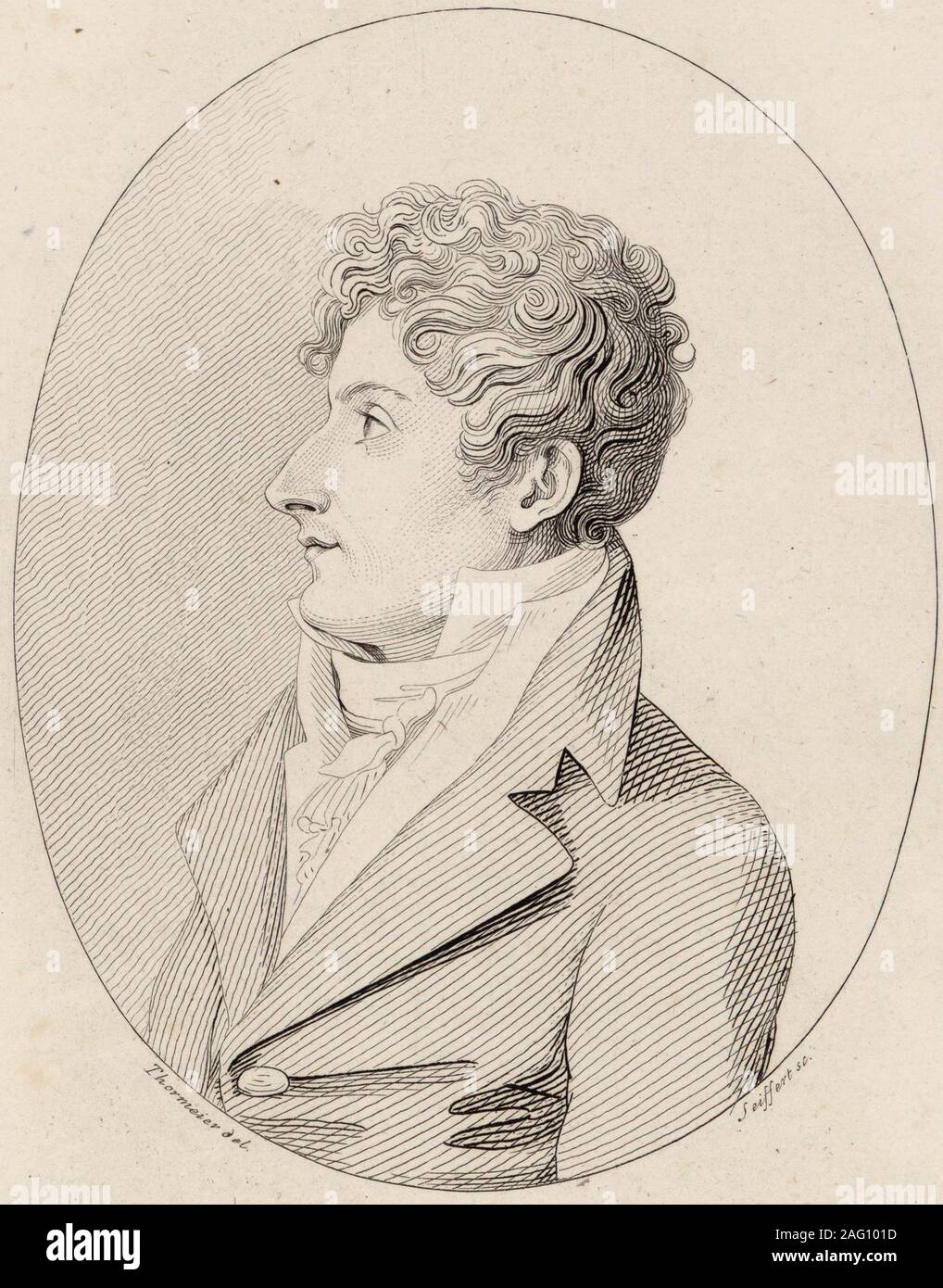 Portrait du compositeur Francesco Morlacchi (1784-1841), ca 1820. Collection privée. Banque D'Images