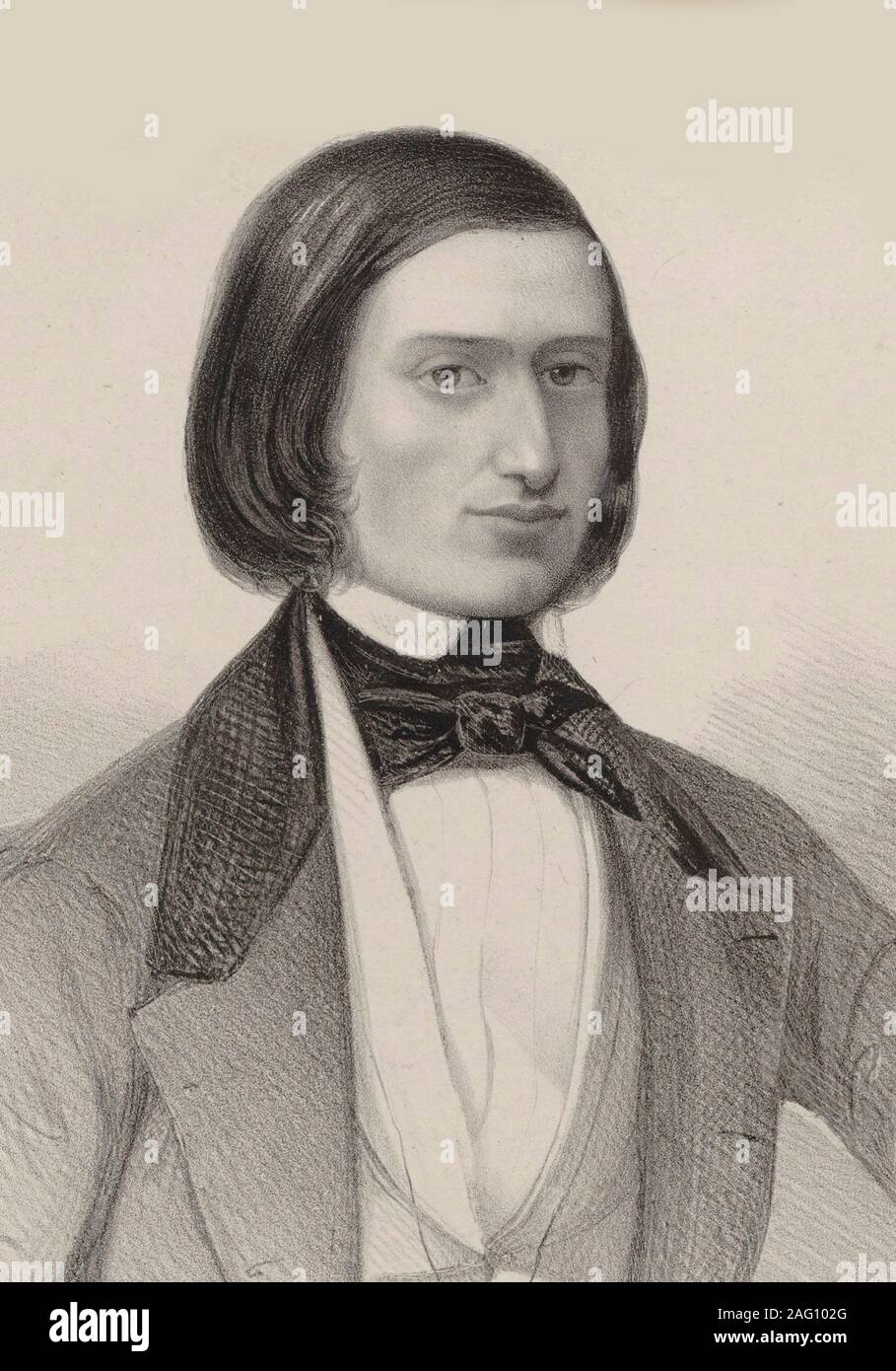 Portrait de Jacques Offenbach (1819-1880), 1846. Collection privée. Banque D'Images