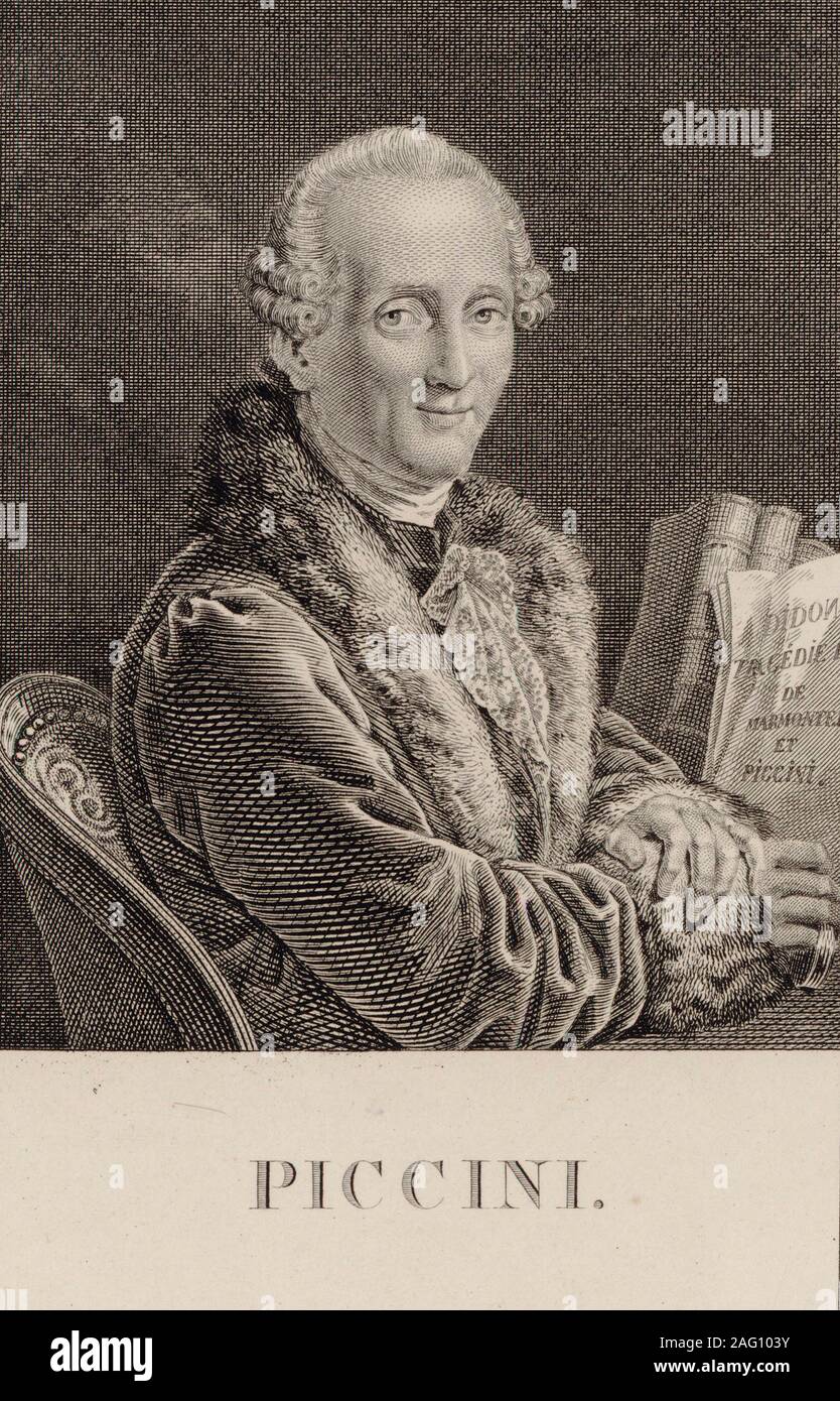 Portrait du compositeur Niccol&# xf2 ; Piccinni (1728-1800). Collection privée. Banque D'Images