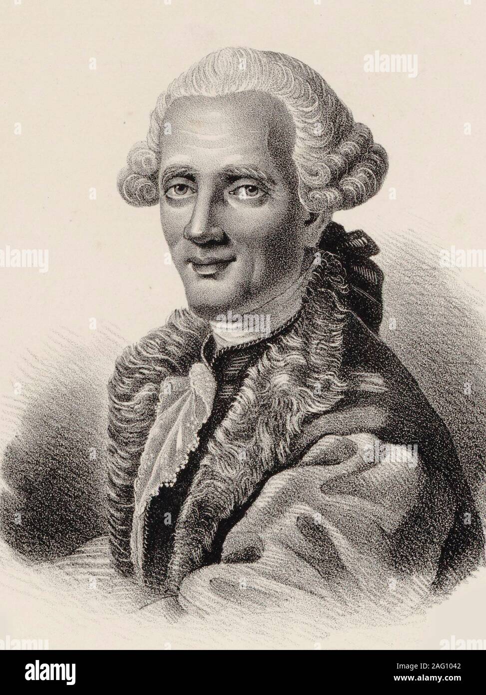 Portrait du compositeur Niccol&# xf2 ; Piccinni (1728-1800). Collection privée. Banque D'Images