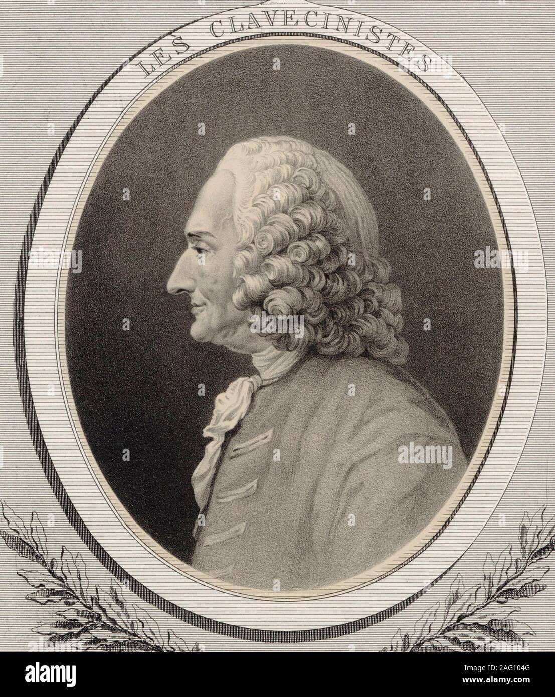 Portrait du compositeur Jean-Philippe Rameau (1683-1764). Collection privée. Banque D'Images