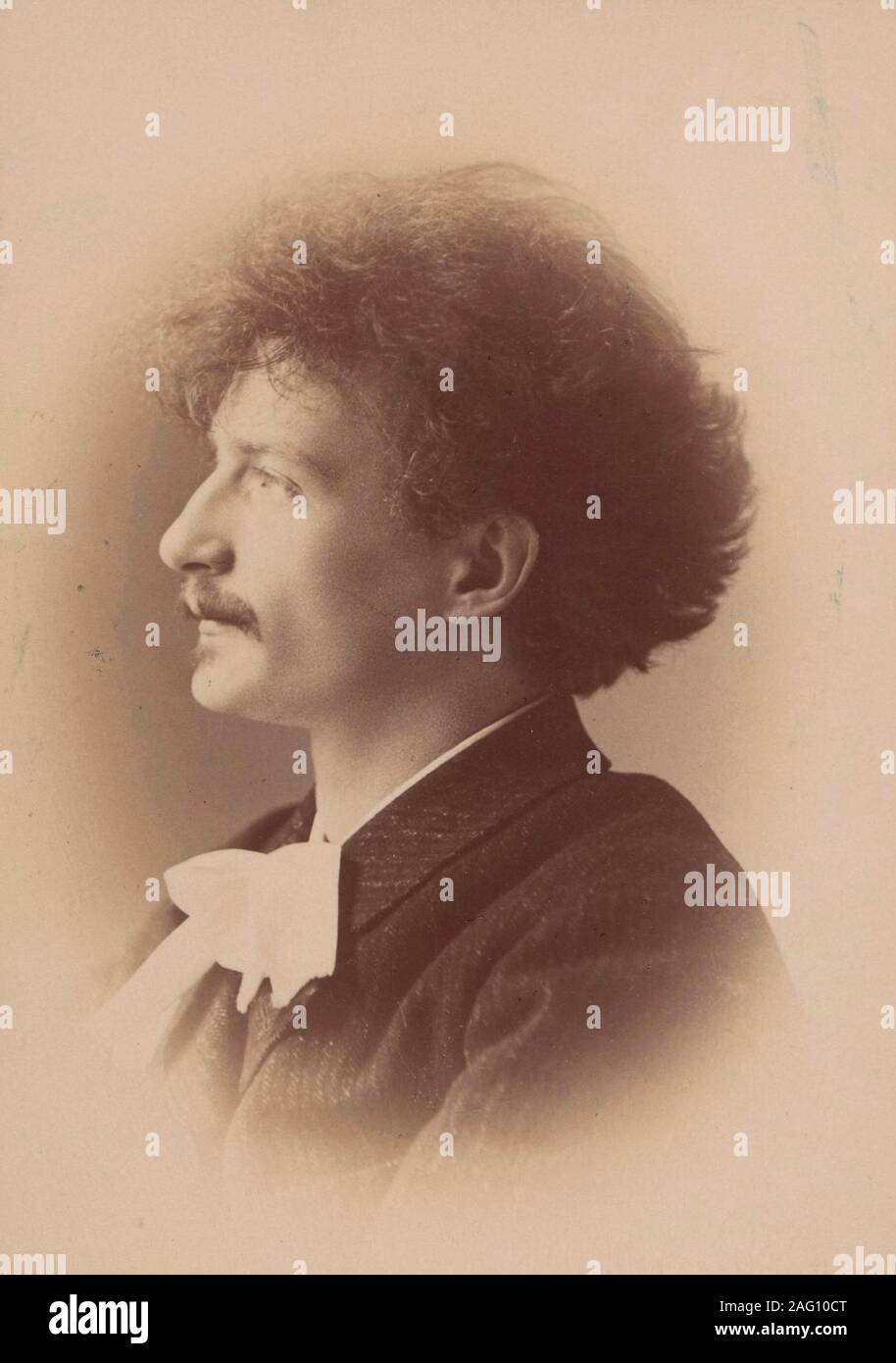 Portrait du compositeur Ignacy Jan Paderewski (1860-1941), 1890. Collection privée. Banque D'Images