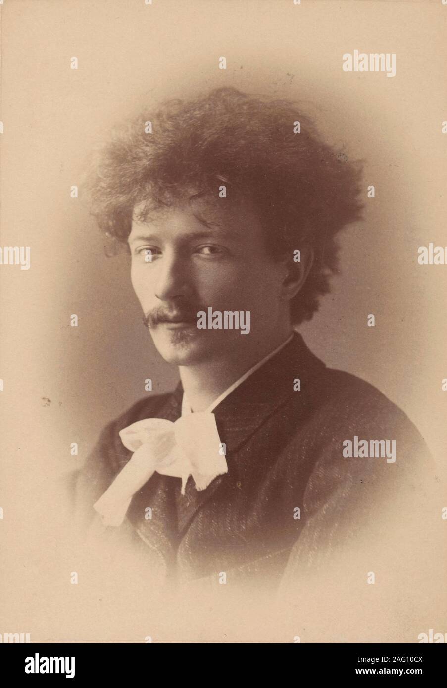 Portrait du compositeur Ignacy Jan Paderewski (1860-1941), 1890. Collection privée. Banque D'Images