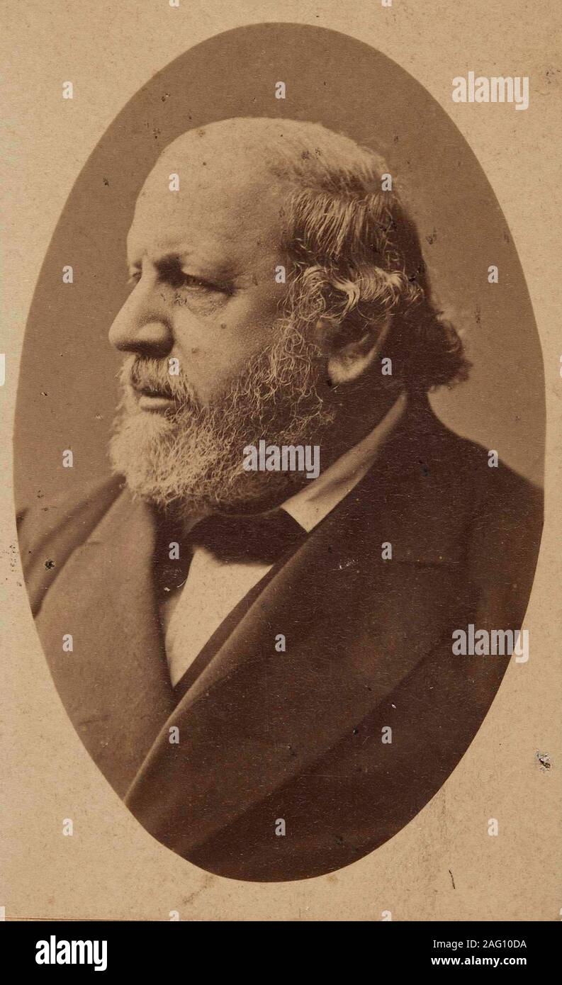 Portrait du compositeur Ferdinand von Hiller (1811-1885) , ch. 1880. Collection privée. Banque D'Images