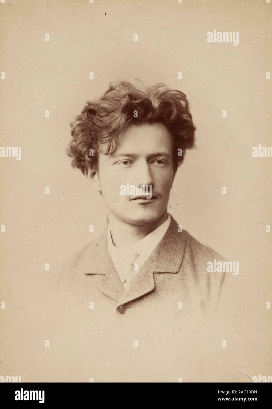 Portrait du compositeur Ignacy Jan Paderewski (1860-1941), ca. 1883. Collection privée. Banque D'Images