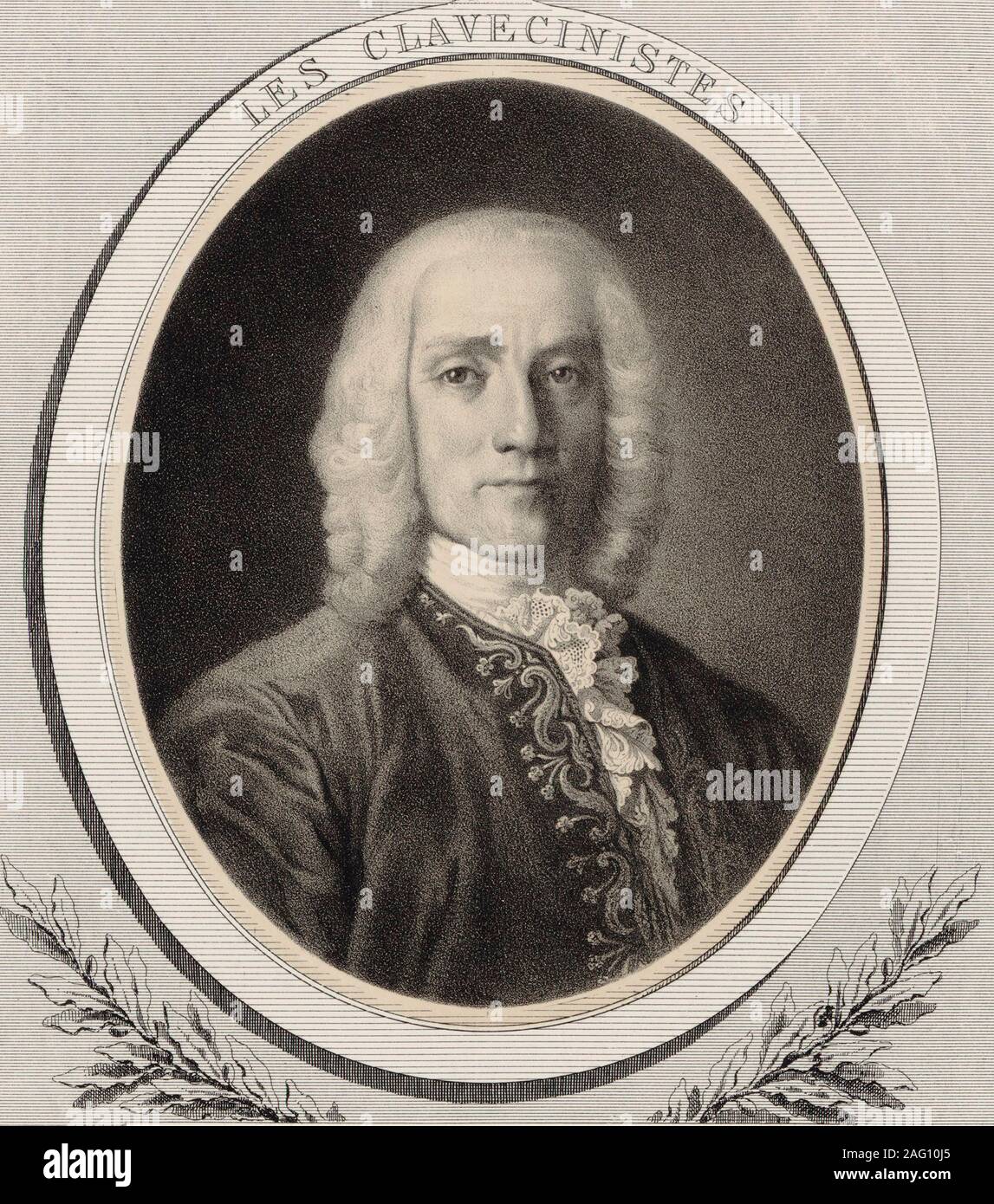 Portrait du compositeur Domenico Scarlatti (1685-1757) , ch. 1850. Collection privée. Banque D'Images