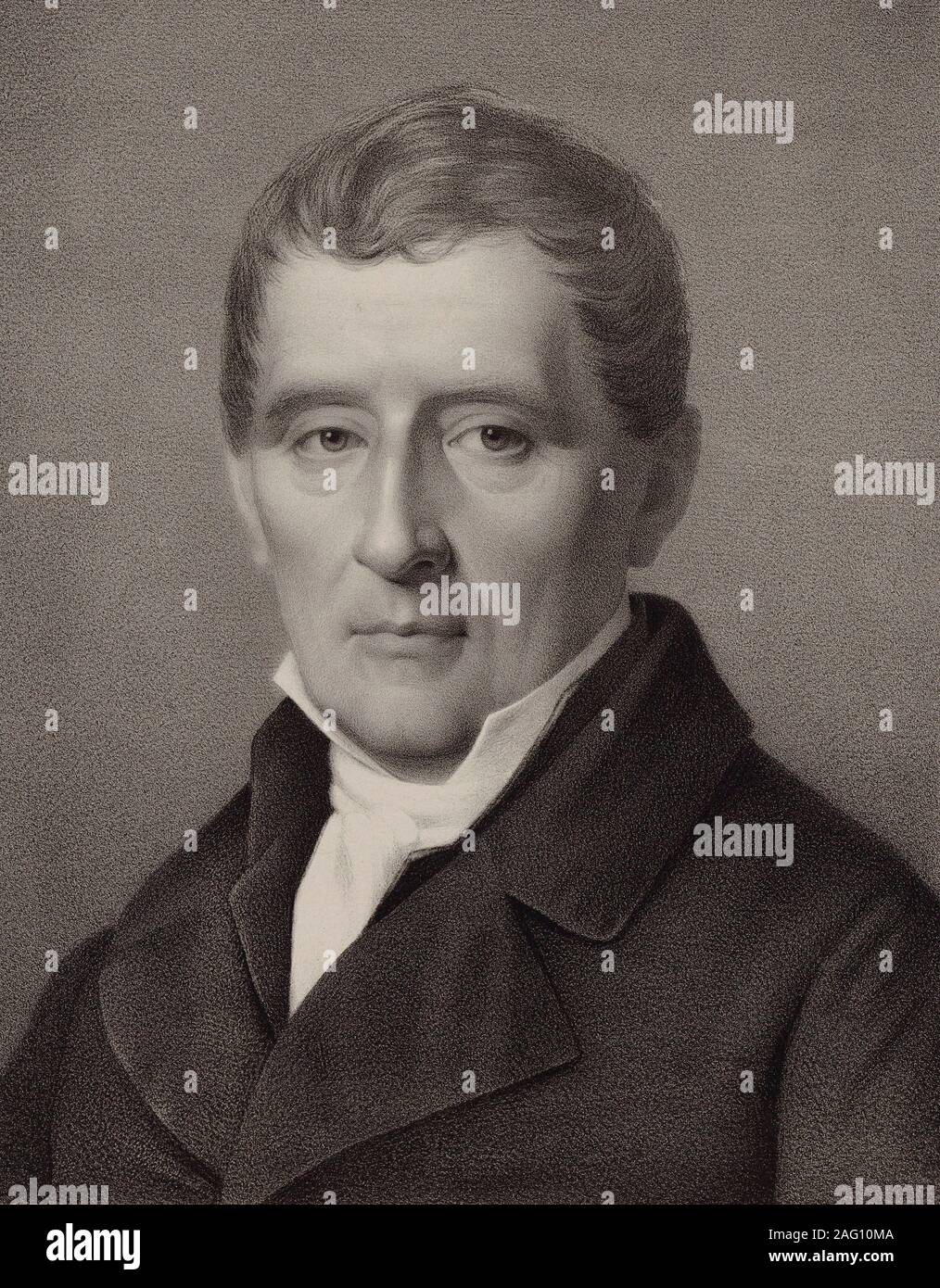 Portrait du violoniste et compositeur Louis Spohr (1784-1859), 1840. Collection privée. Banque D'Images