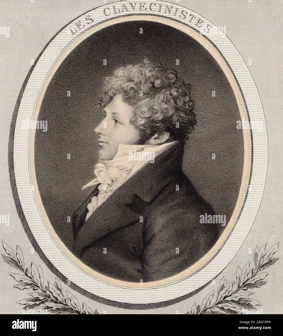 Portrait du pianiste et compositeur Daniel Steibelt (1765-1823). Collection privée. Banque D'Images