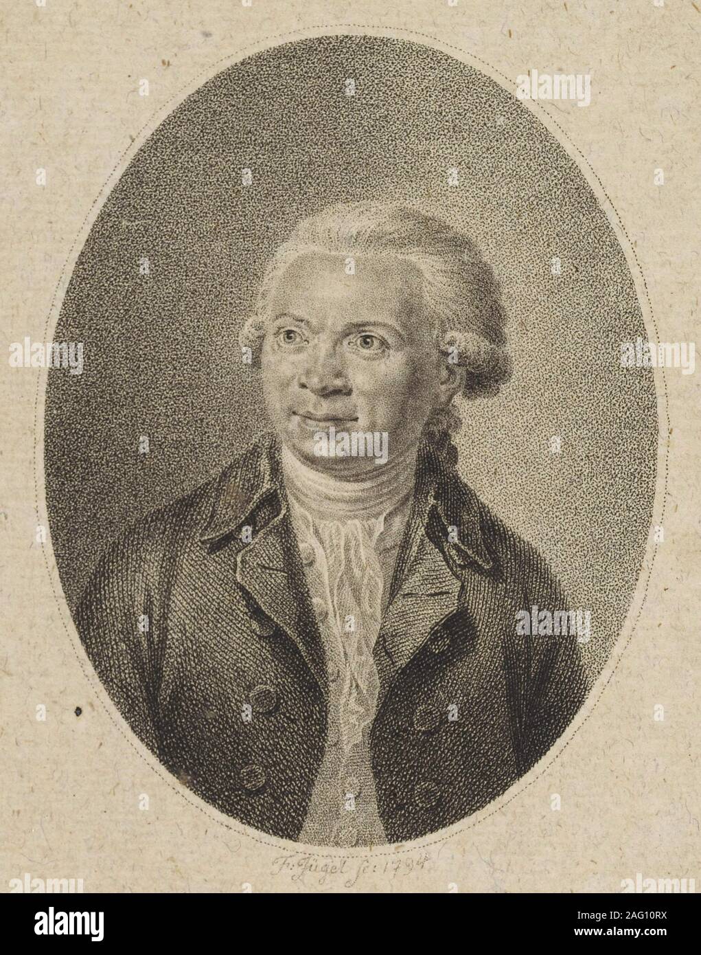 Portrait du compositeur Johann Abraham Peter Schulz (1747-1800) , 1794. Collection privée. Banque D'Images