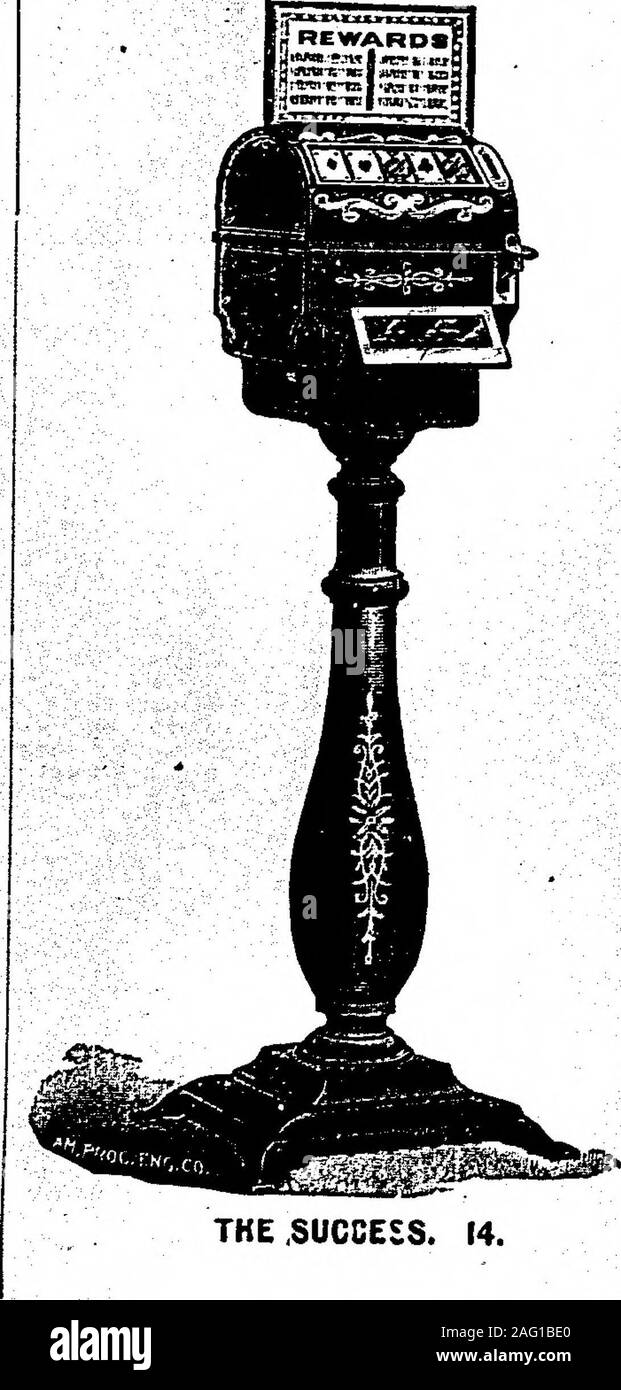 . Billboard (jan-juin 1899). La CARTE DE LA PERFECTION DE LA MACHINE. Le changeur. 3. MACHINES À SOUS "^^^ sont merveilleux d'argent. Nous fabriquons une gamme de vingt machinesof discription différents. Nous écrire à propos de elabor-mangé de circulaires et de propositions. Nos conditions générales andprices vous conviennent. jtj*j*jtj jtjtjt jtjijtj«*1 Il Leo Canda Qjo. Mauvais Sycamore St., Cincinnati, O.. Banque D'Images