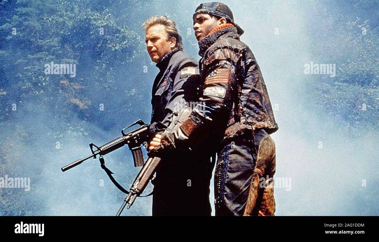 Le facteur 1997 Warner Bros film avec Kevin Costner à gauche et Larenz Tate Banque D'Images