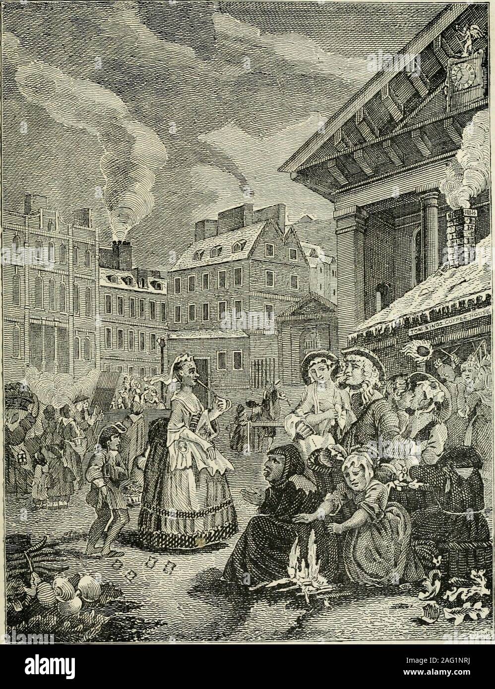 . Old and New London : un récit de son histoire, de ses habitants et de ses lieux. L'ANCIENNE CHAMBRE DE EVANSS. Chades IL, il (Sir Kenelm Digby) vivaient dans l'ouest maison thelast faire partie ofCovent dans le nord, le jardin où mon seigneur Holieslived Denzill depuis. Il avait un laboratoire là. J'thinkhe teints (mort) à la Chambre. L'hôtel particulier a ensuite été modifié, si notrebuilt, pour le comte d'Orford, mieux connu sous le nom de l'amiral Russell, le même qui, en 1692, défait l'amiral de Tourvillc, près de la Hougue, un navire. L'avant de la maison, toujours utilisé comme anhotel, est remarquable pour ses magnifiques sculpter Banque D'Images