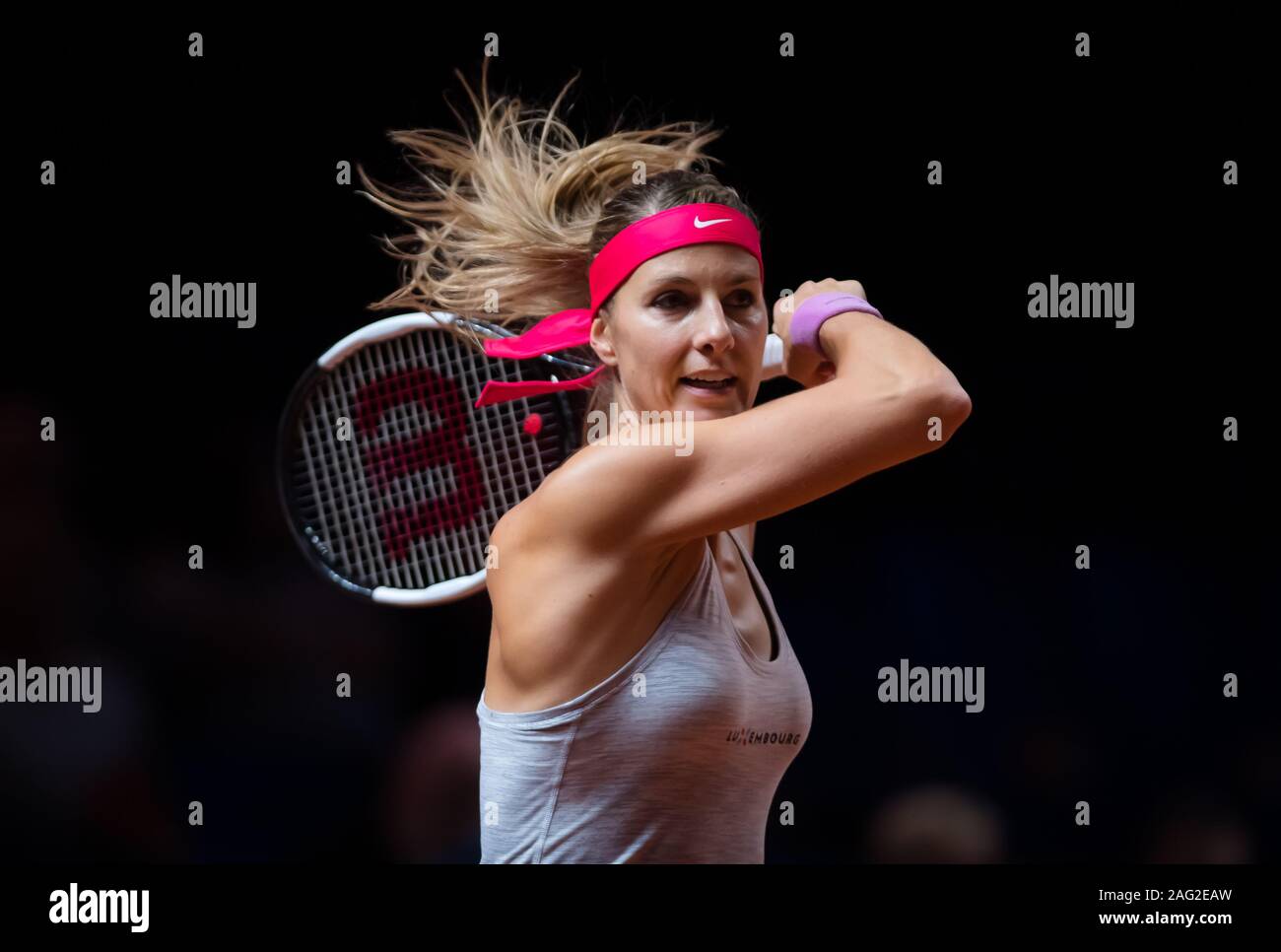 Minella IMandy de Luxembourg en action lors du premier tour à la Porsche  Tennis Grand Prix 2019 Premier tournoi WTA tennis Photo Stock - Alamy