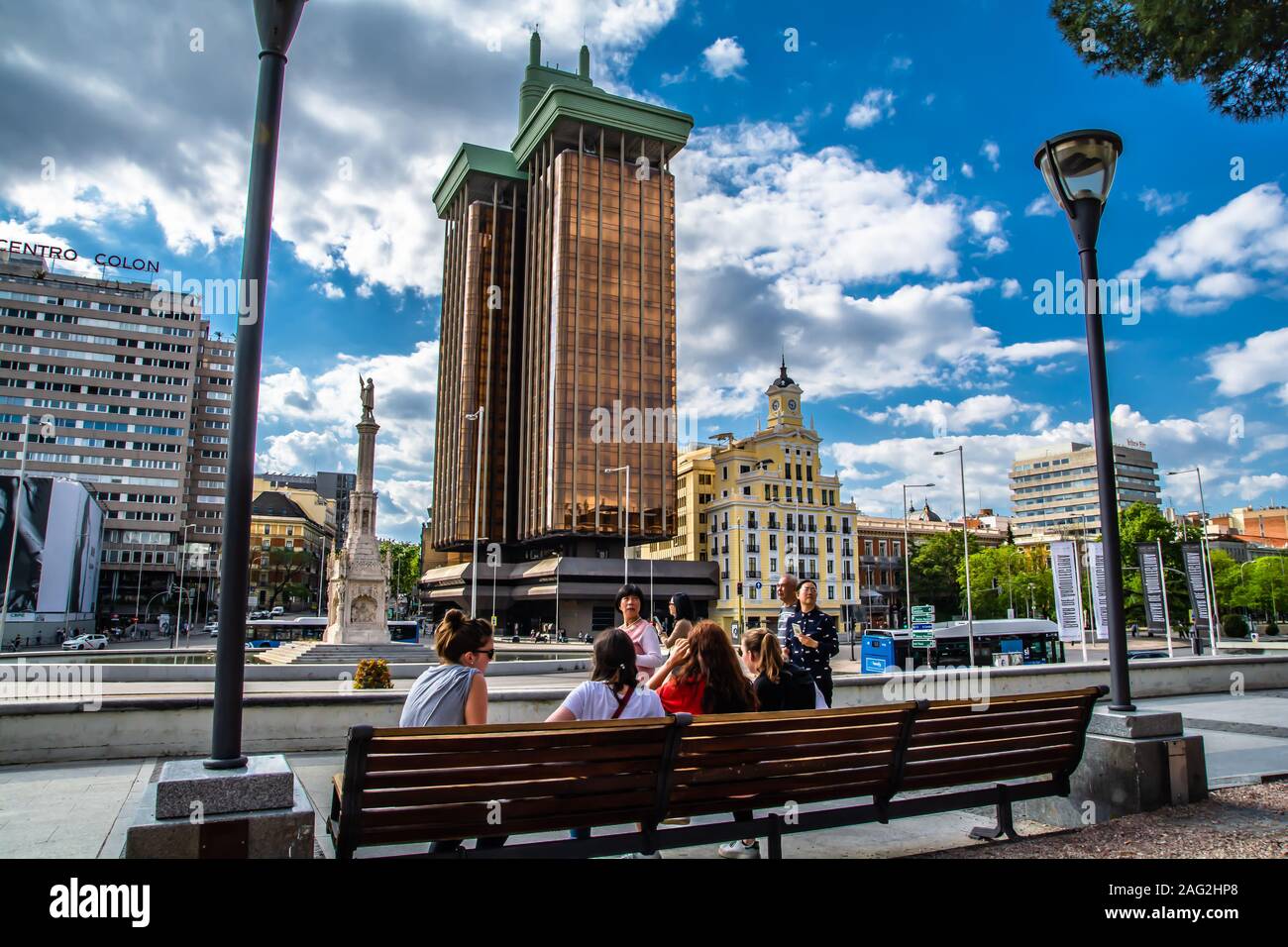 Le moderne quartier de Salamanca à Madrid, capitale du royaume d'Espagne Banque D'Images