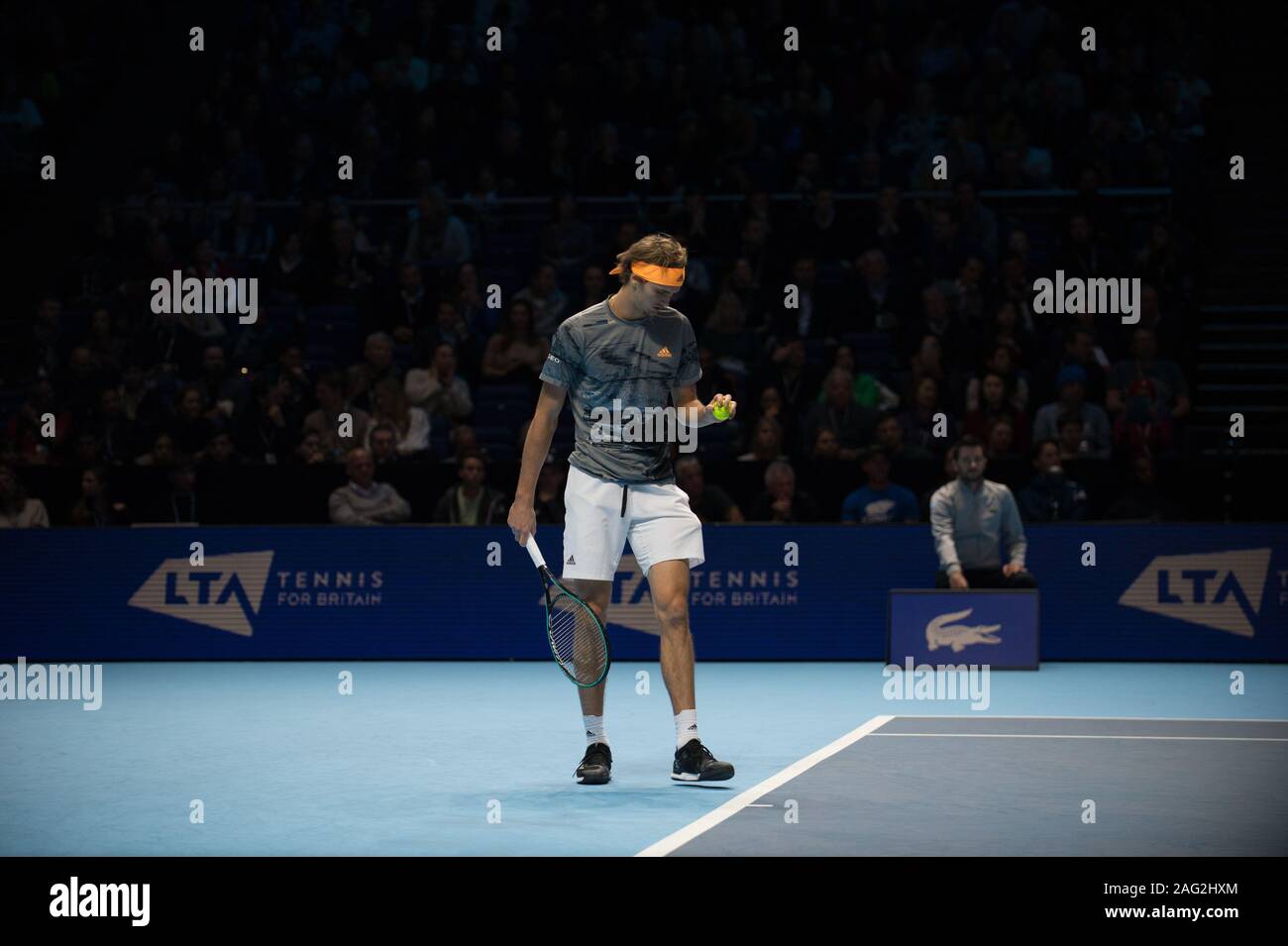 Au match de finale ATP Nitto entre Dominic Thiem, Alexander, Zverev, O2 Arena de Londres. 16.11.19 comprend : Alexander Zverev Où : London, Royaume-Uni Quand : 16 novembre 2019 Source : WENN.com Banque D'Images