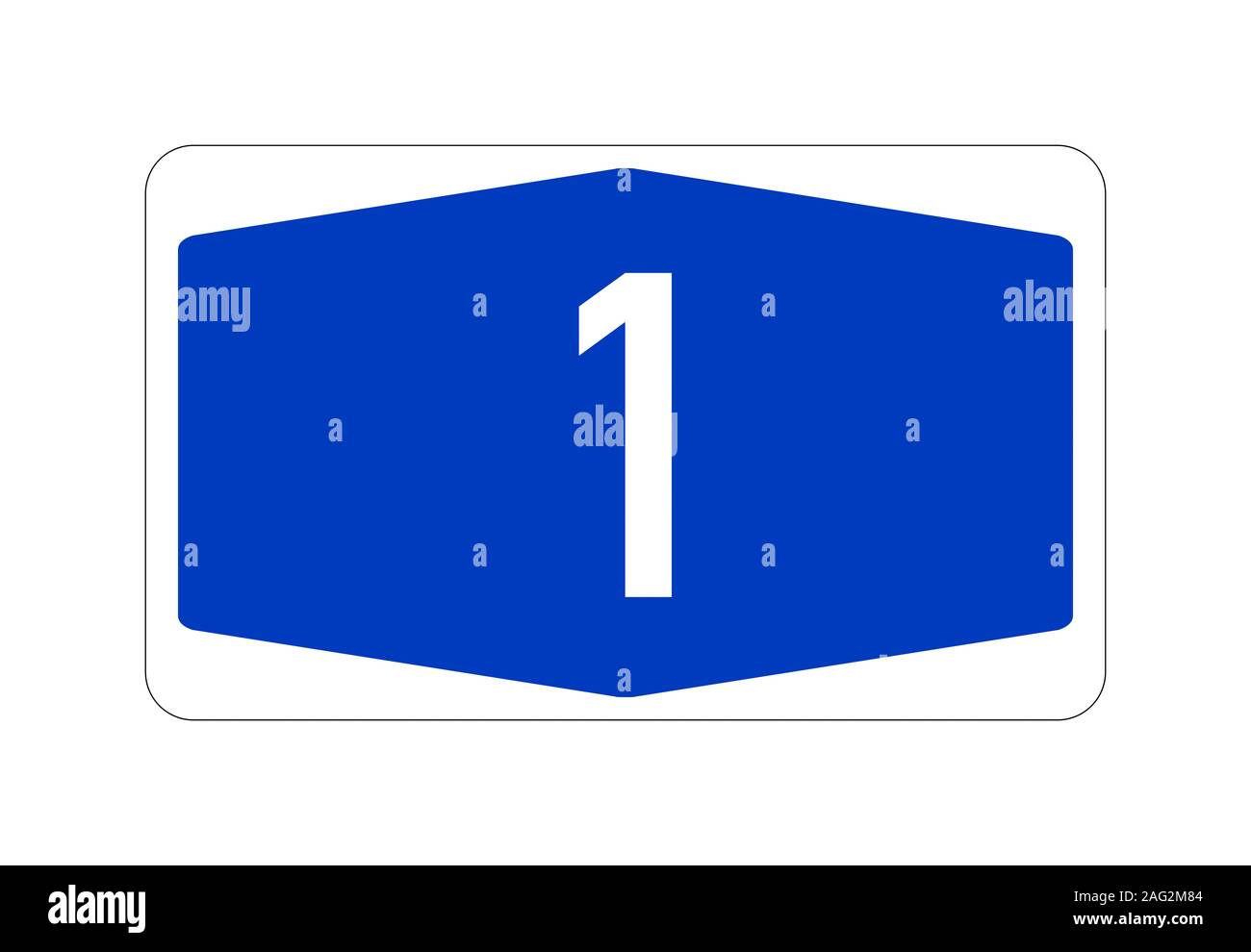 L'autoroute allemande A1 road sign Banque D'Images
