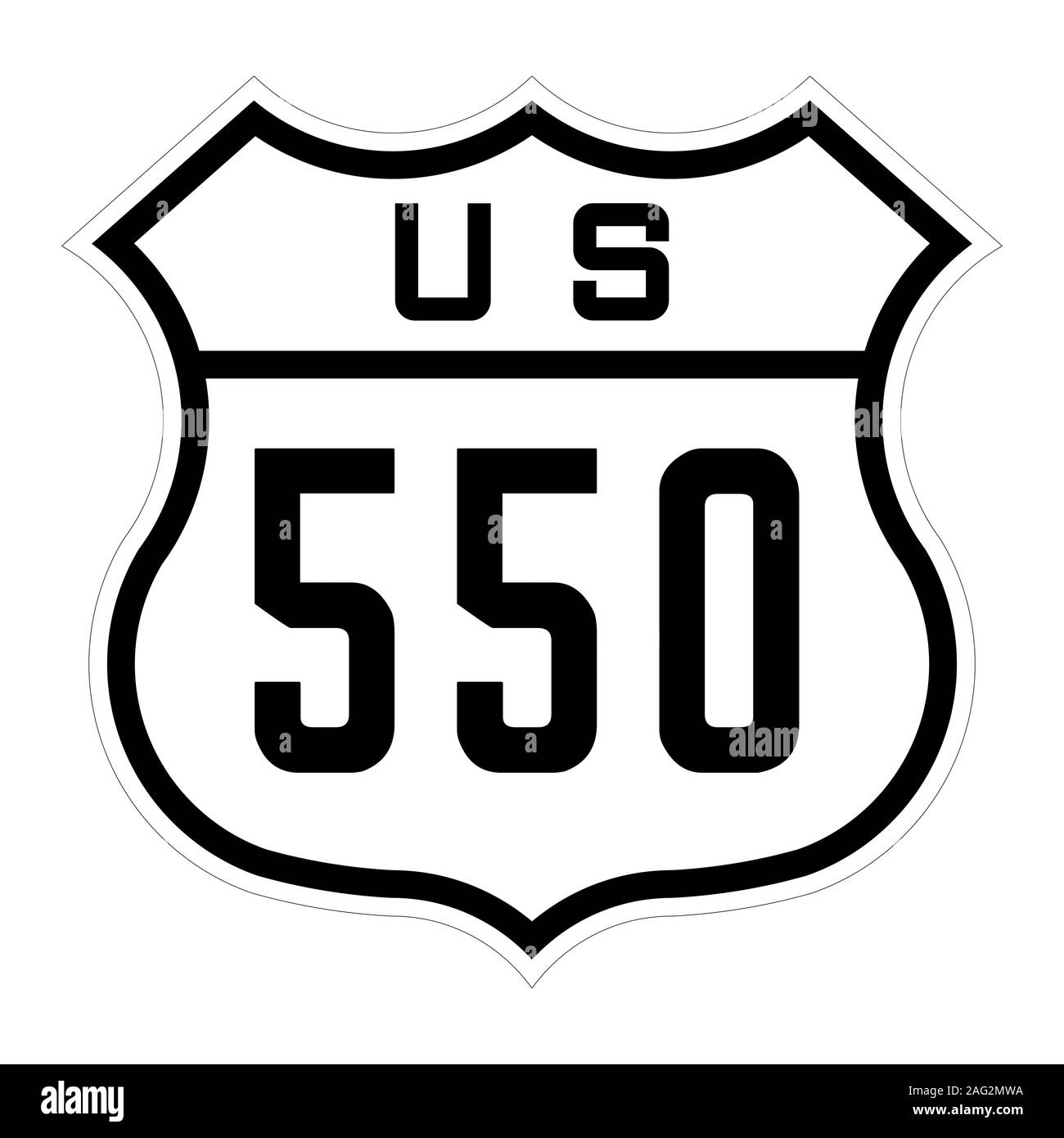 La route US 550 sign Banque D'Images