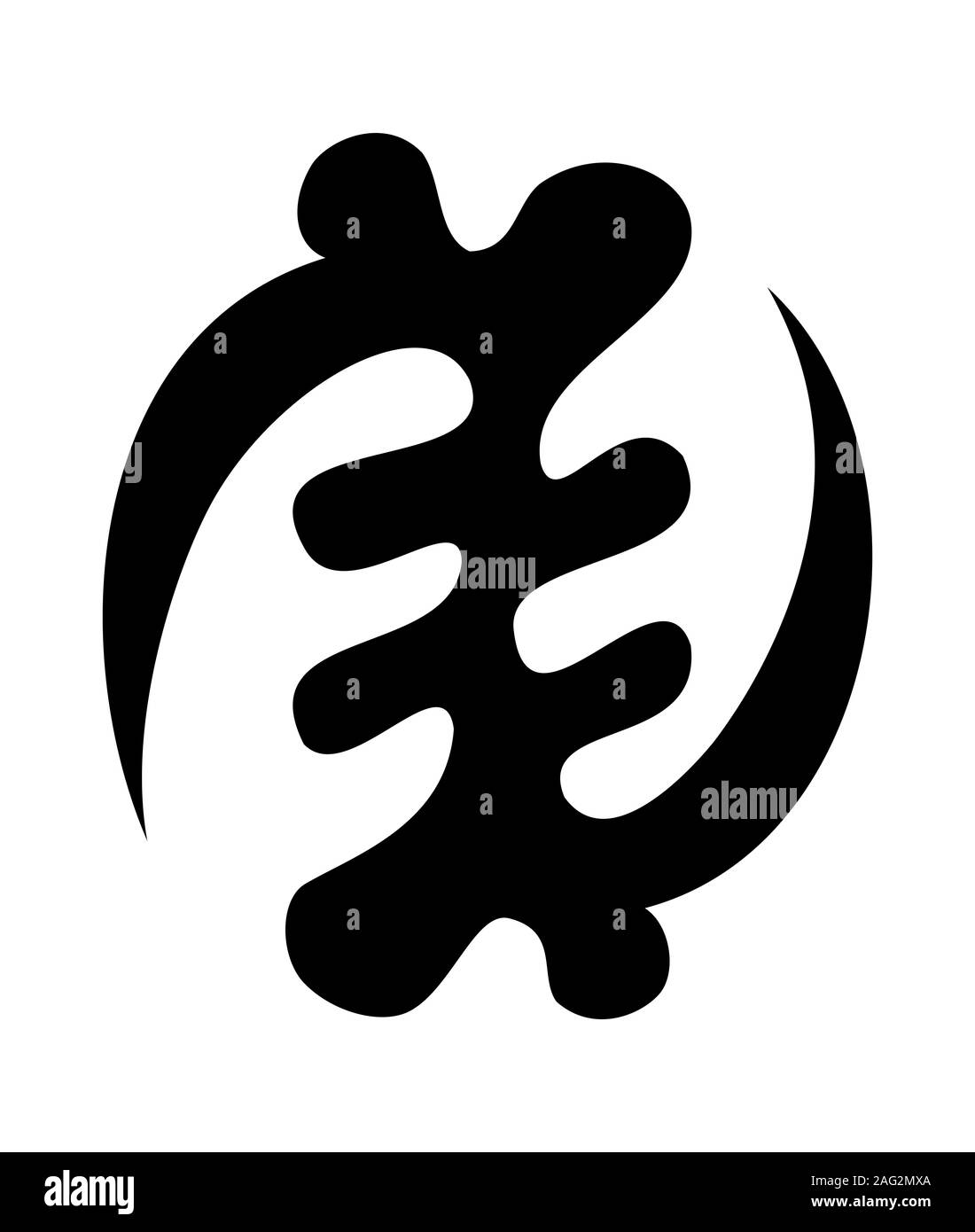 Adinkra gye nyame symbole de la toute-puissance de Dieu Banque D'Images