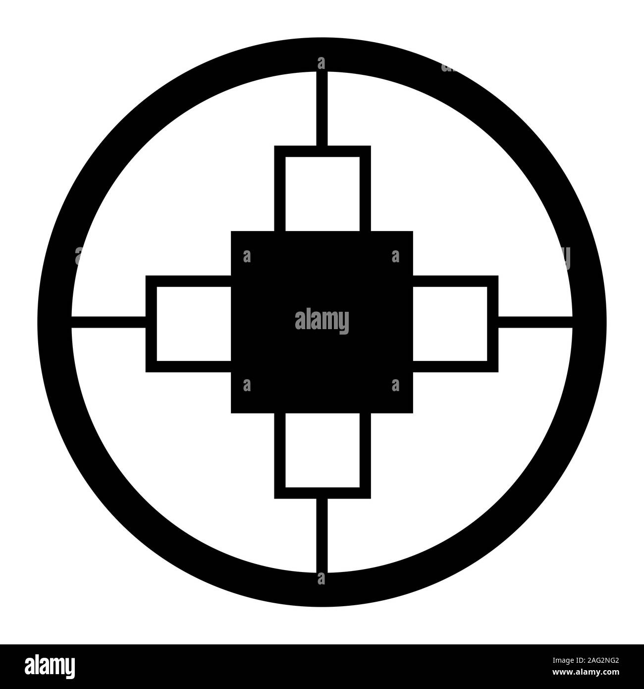 Stratégie de symbole Adinkra Dame-Dame Banque D'Images