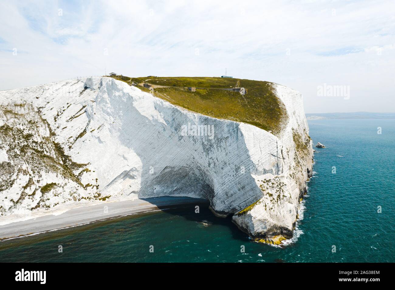 Belle photo de l'île de Wight sous la lumière ciel bleu clair Banque D'Images