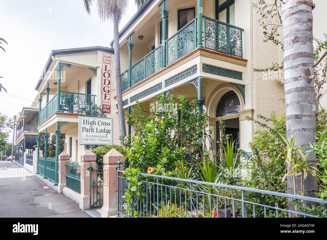Sydney, Australie - 25 mars 2013 : Hotel en Russie style architecture maisons converties. Le style était très répandu entre 1890 et 1915 Banque D'Images