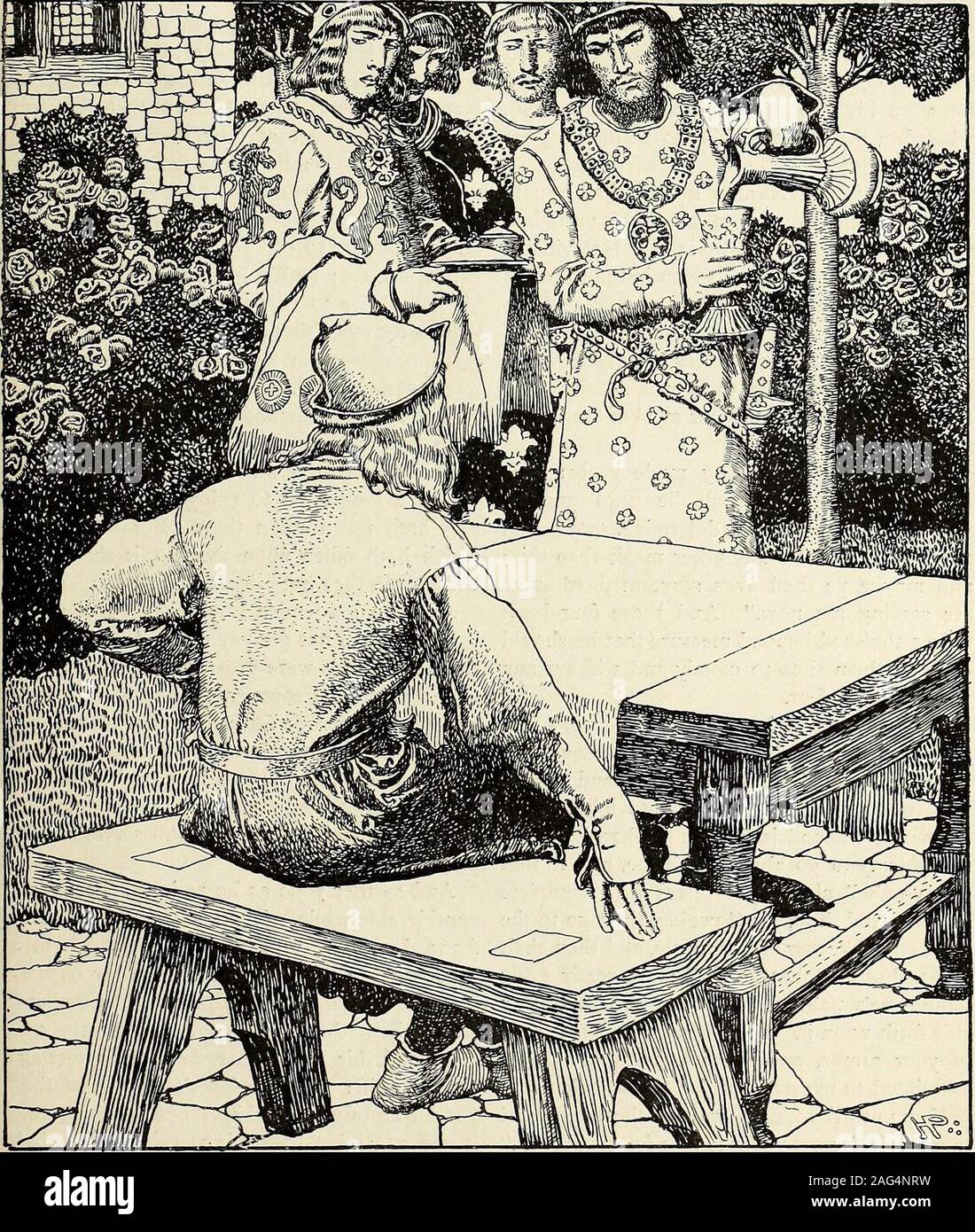 . St Nicholas [Série]. ice comme elle l'a invité pour en faire. Mais, observez-vous, nous ne sommes plus herservants, mais nous sommes Ses serviteurs ; whereforewe peut servir comme nous choisir pour faire.Ainsi, lorsque nous avons respecté ses commandes andhave l'a servi avec de la viande et de boire, nous andwhen behests helayeth ont obéi à ce qu'à nous, puis-je mon voeu thatI, de ma propre main, tuera que gar-deners garçon. Et quand j'ai tué Iwill mettre sa tête dans un sac, et je vous sendthat à sac la Dame Guenièvre par themeanest carrier qui je peux trouver pour ce but. Et cette dame très fière en rece Banque D'Images