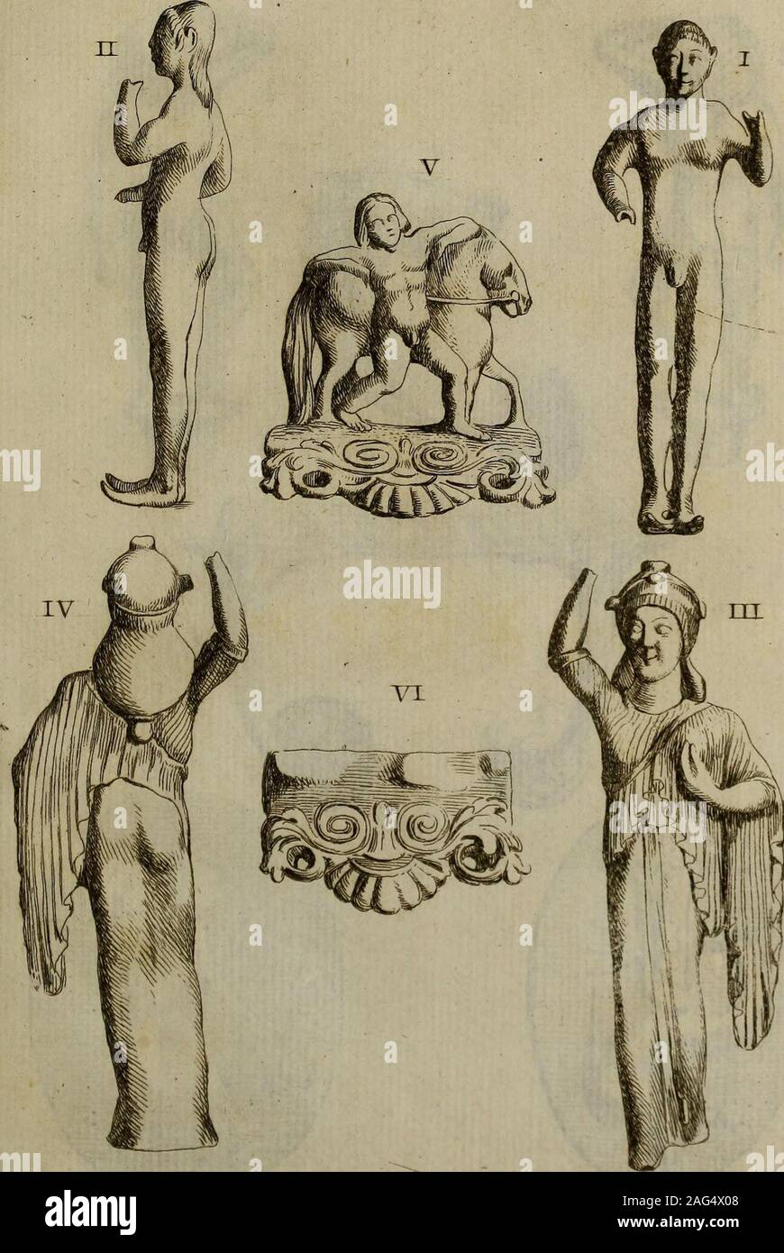 . Recueil d'antiquités égyptiennes, étrusques, greques et romaines. 7. vi. Pù.^xn ?.  :. T. vi Banque D'Images