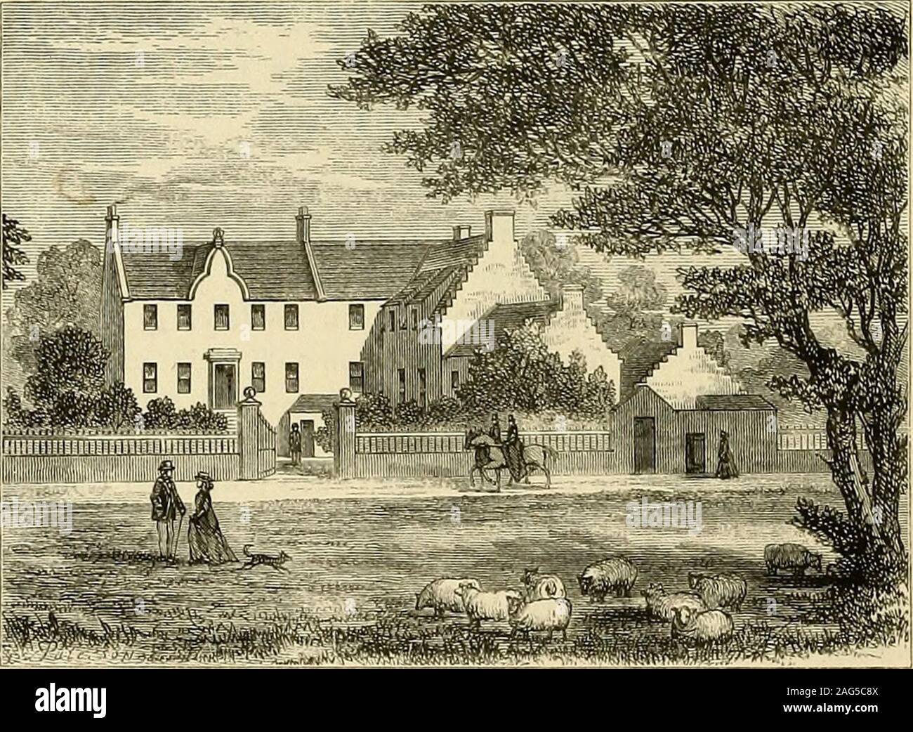 . Biggar et la chambre de Fleming : un compte de la ville de Biggar, archéologique, historique, biographique et ant. Chirurgien dans l'armée de terre apartner ; puis dans la firme Bertram, Gardner, & Company, de Leith, et par la suite, Maître de caserne à Leith. Il est né en1741, et est décédé en 1804. Il a épousé Mlle Anne Hodgson.Robert Granbery Baillie, Esq., qui était petit-fils de l'.-ci-dessus mentionné Robert Baillie, réussi à la succession d'allers-coutre sur la mort de son oncle, James Baillie, en 1818.Il a épousé Mlle Anna Baillie, fille de l'namedMenzies Baillie, et avait deux fils-James Wil Banque D'Images