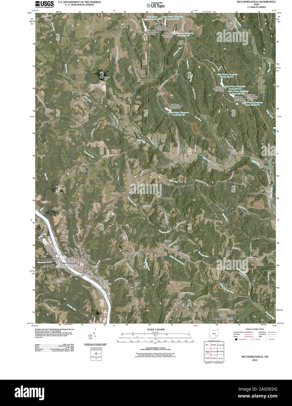 Carte de mcconnelsville Banque de photographies et d’images à haute