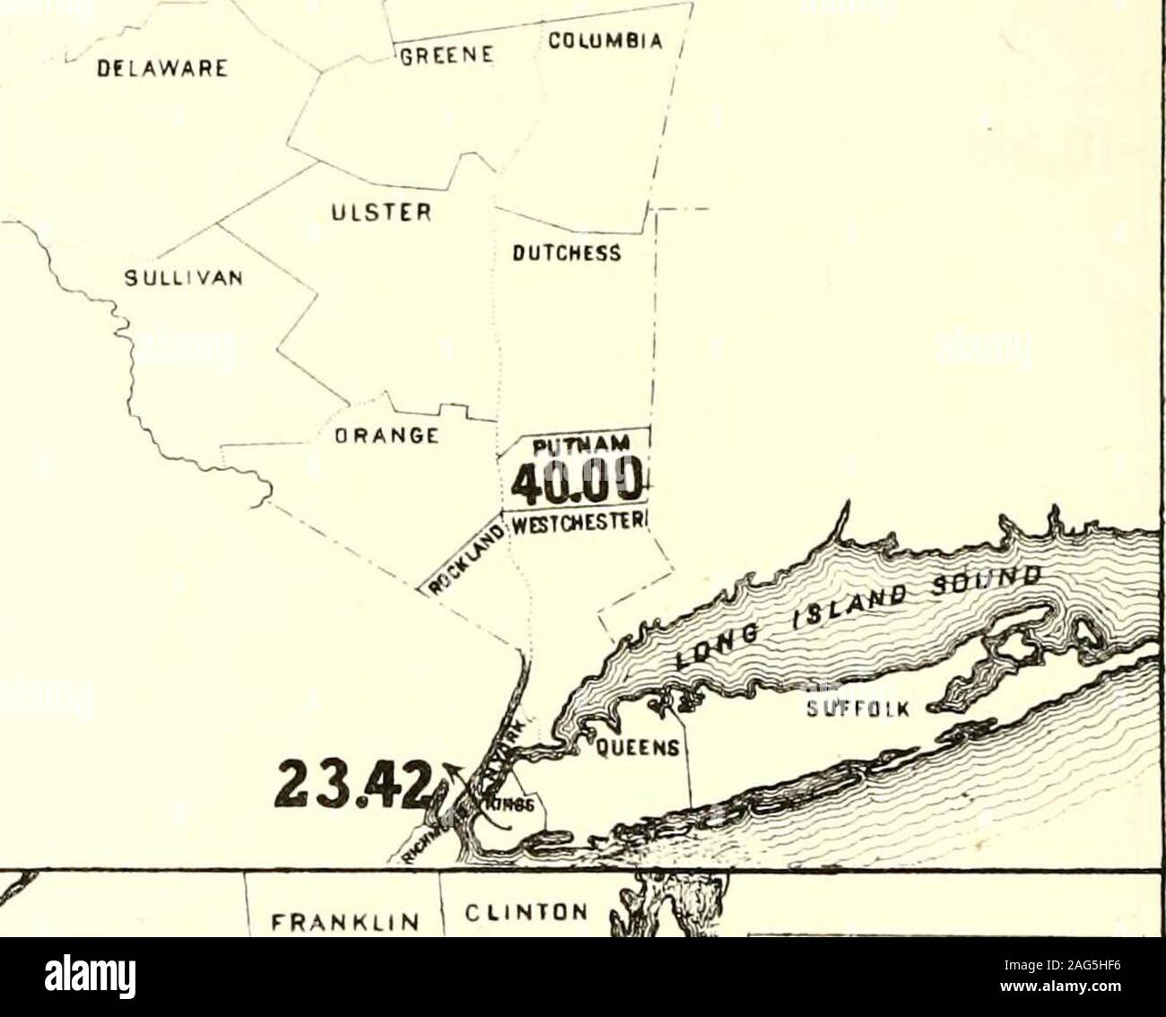 . Recensement de l'état de New York pour 1875. Comtés. 1 Par Tc ! Hamilton, 1 750,00 1 277,59 Cortland, j'Essex, 360,00 445,00 1 Steuben, Putnam, s 40.00 : Orléans, 6 38,95 33,33 7, Franklin, Lewfs 829,82 928,12 1 Warren, Rois, 10 23 42 11 23,12 , Schoharie, ! Livingston, 12 20,47 19,01 13 Monroe, Onondagas, 14 16,81 : Broome, * li.18 CATTARAUGJS iXHAUTAUQUAl ALLE8AHY STEUBEN --^^^TOMPKIHS 45,00 fATES 17 53 CHENANSO SCHOMAniE-. -R ALBANY 23,12 15,18 CHEMUNG DflAWARE SITE NO.I. £ X P LA N AT ION . Jusqu'Ilifiiris III 1(1,/i ((III II ty sli (>l llir rt/lixilniolrs tJtriii II/.vf à.-i/nii/ Banque D'Images