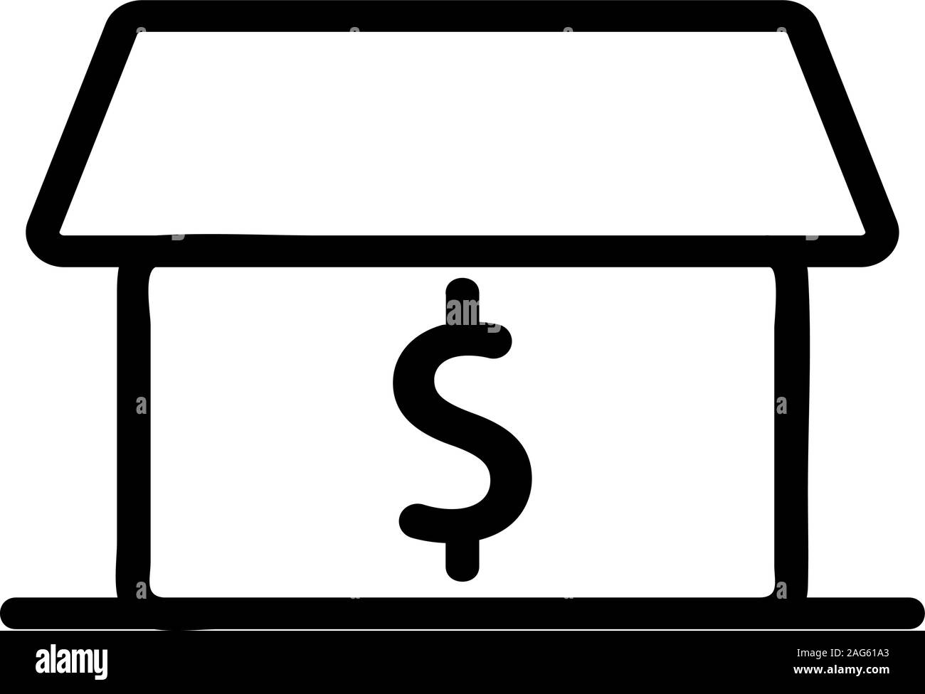 La vente de l'immeuble est une icône vecteur. Illustration symbole contour isolé Illustration de Vecteur