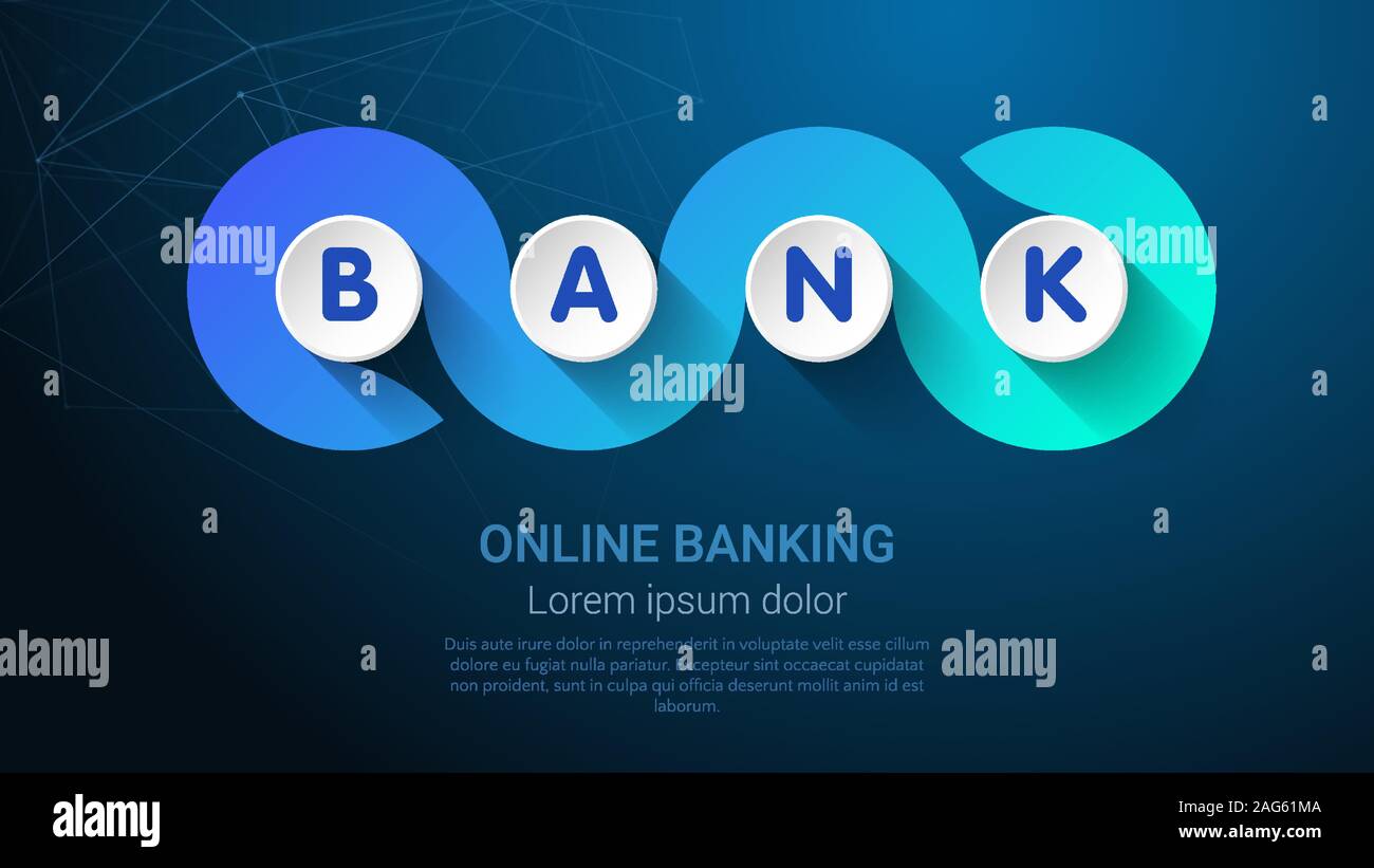 Banque mondiale - Concept avec grand mot ou texte. Trendy bleu Tamplate pour bandeaux web ou page Landig. Illustration de Vecteur